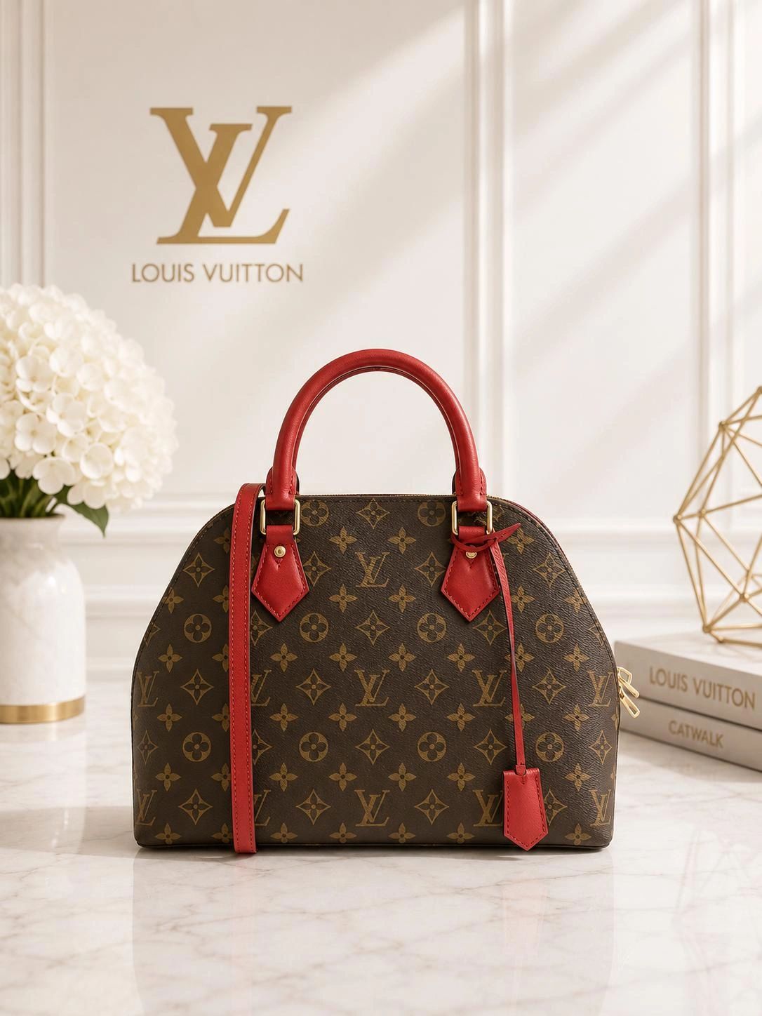 Louis Vuitton Alma BNB Monogram Satchel Bag