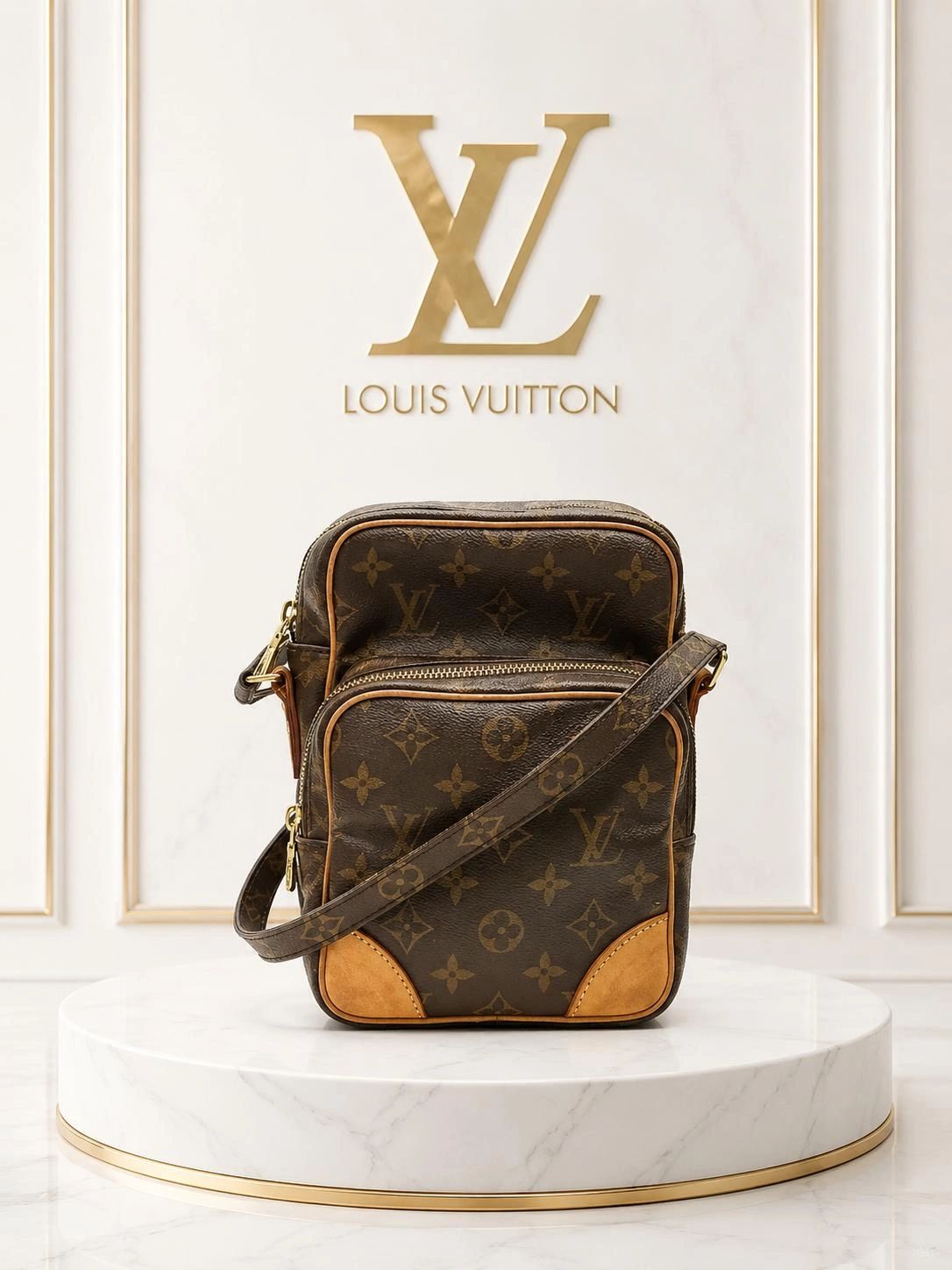 Louis Vuitton Authentic Louis Vuitton Amazon Brown Monogram Crossbody Bag