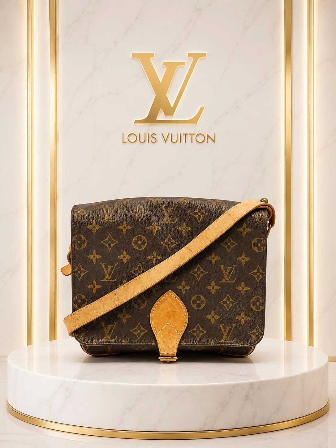 Louis Vuitton Cartouchiere GM Monogram Crossbody Bag