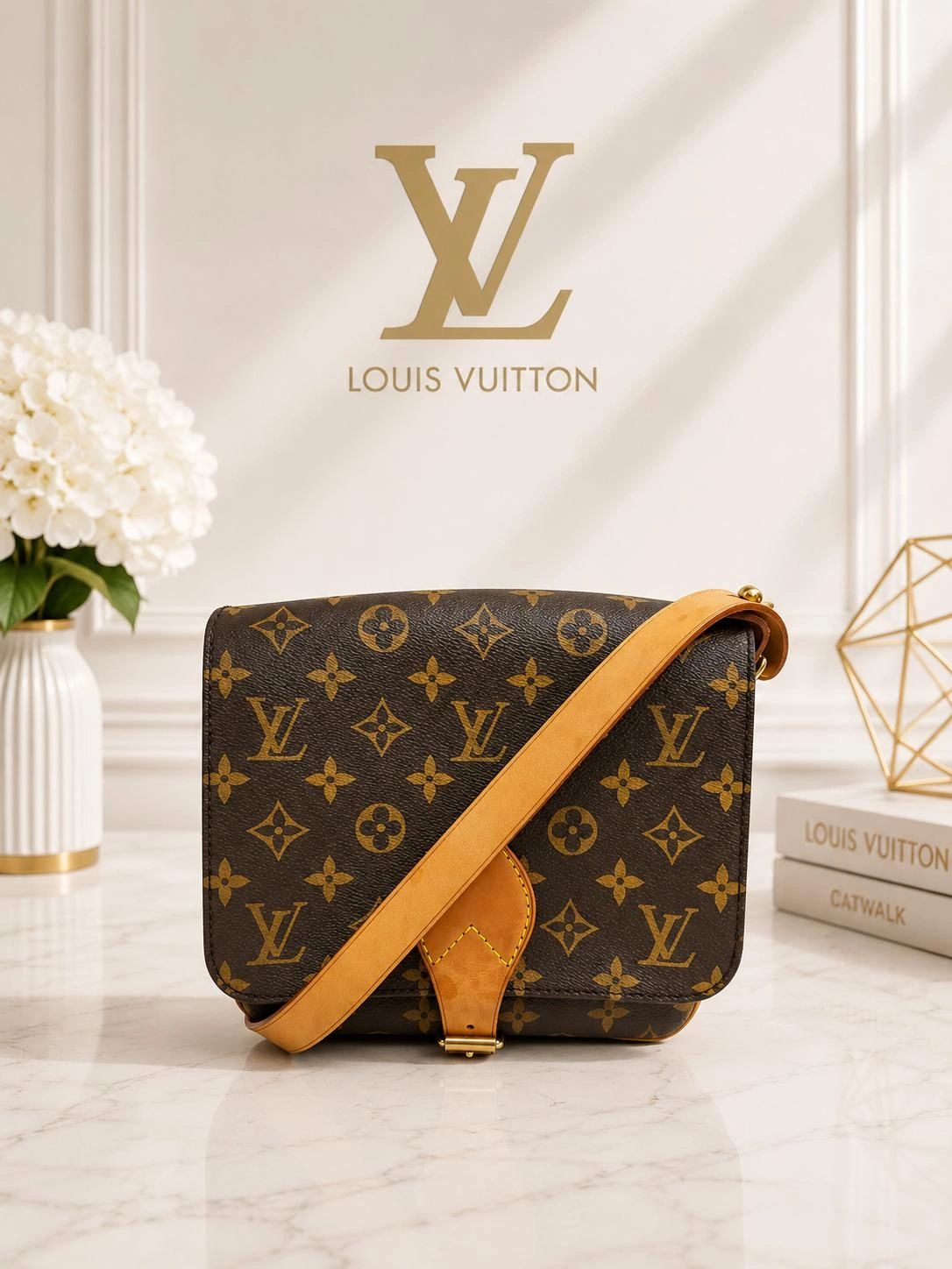 Louis Vuitton Cartouchiere MM Monogram Shoulder Bag