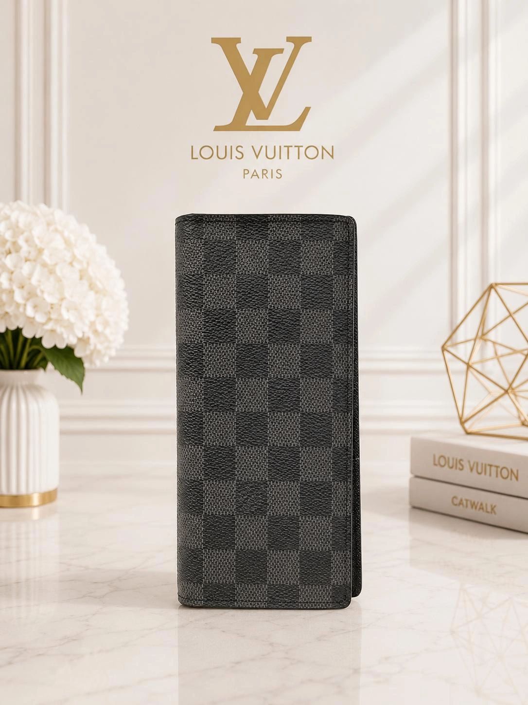 Louis Vuitton Damier Graphite Portefeuille Brazza Wallet