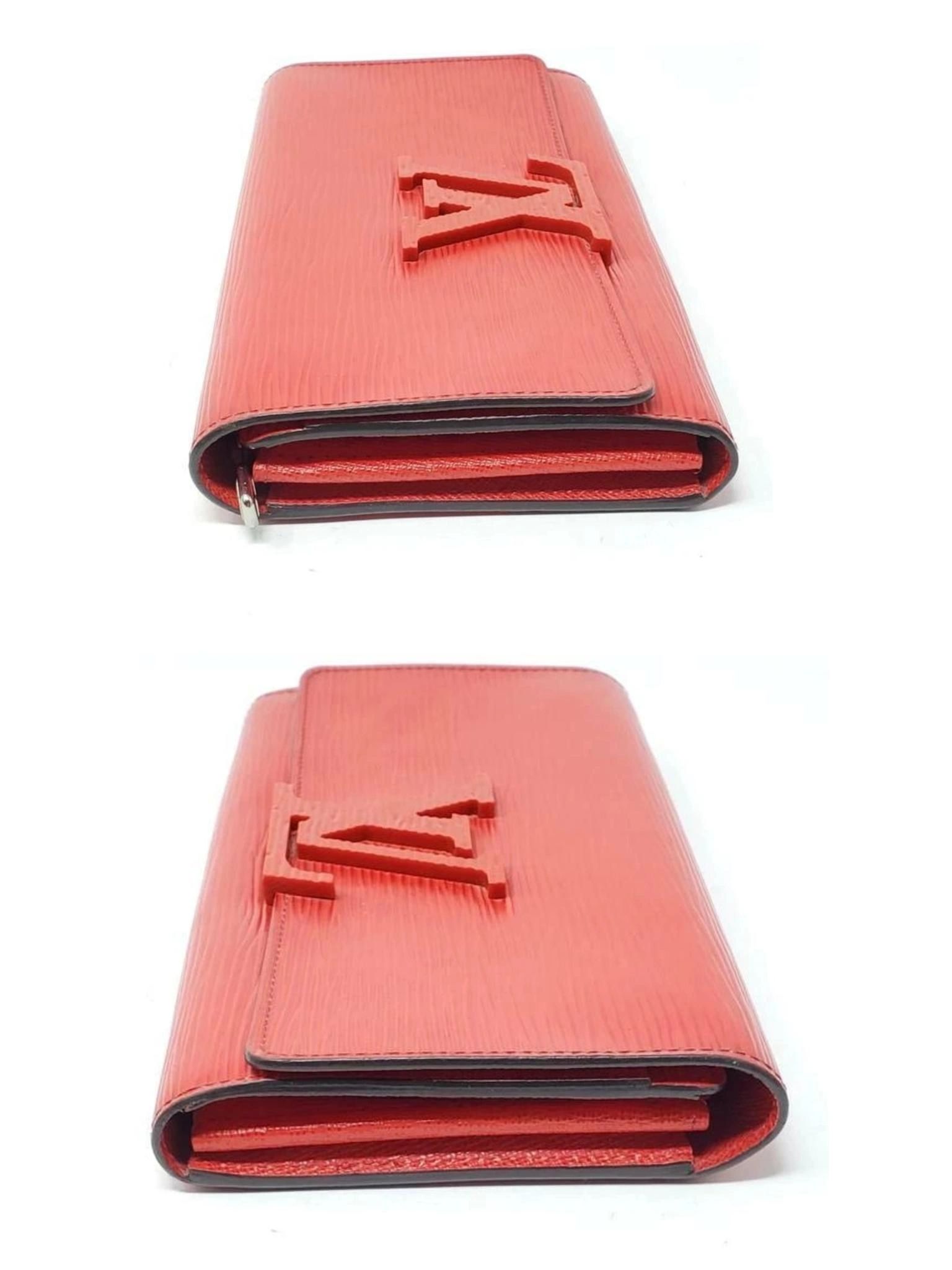 Louis Vuitton Epi Leather Sarah Wallet Red LV Long Wallet — photo 5