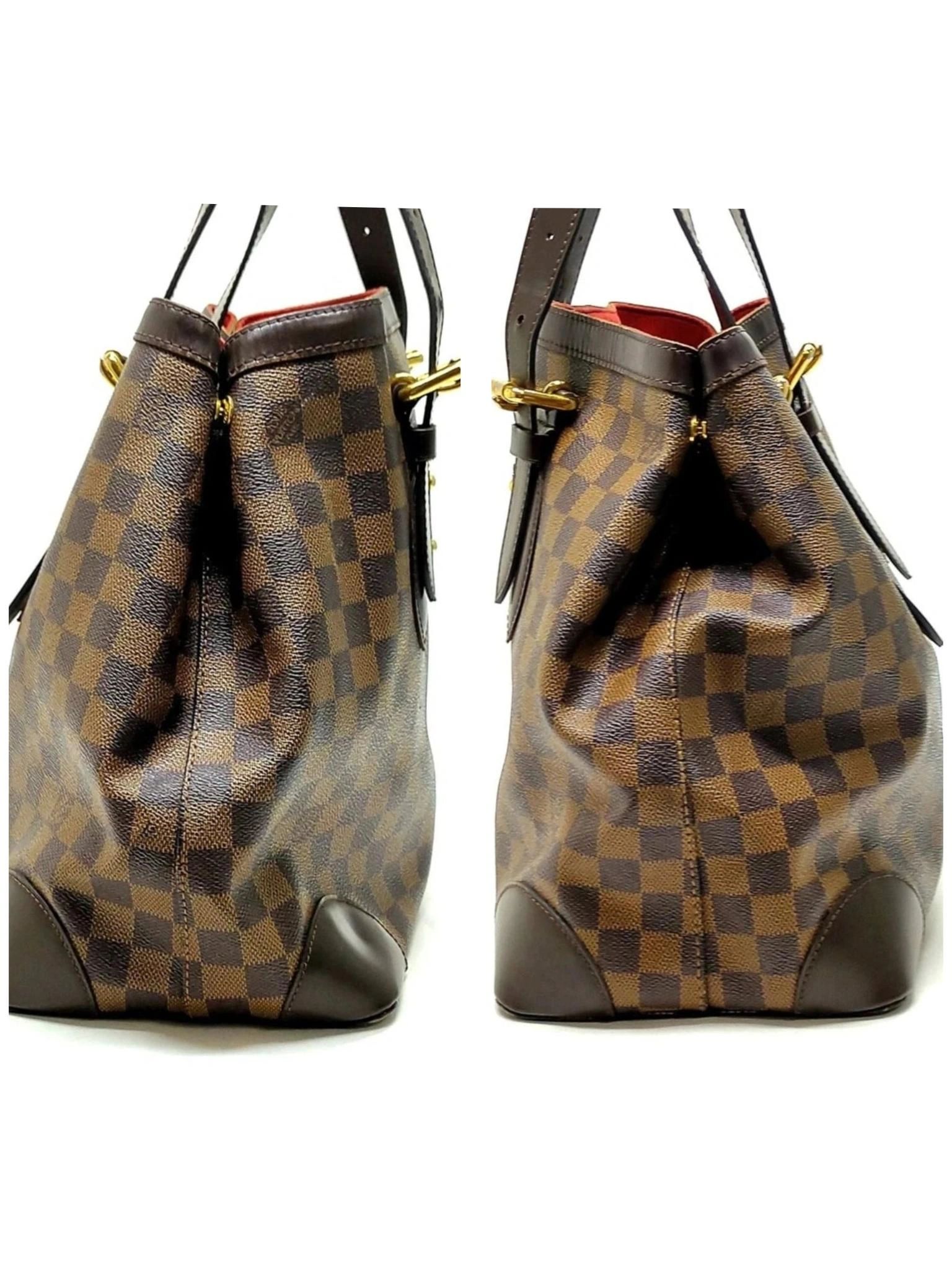 Louis Vuitton Hampstead MM Damier Ebene Tote Brown LV Shoulder Bag — photo 4