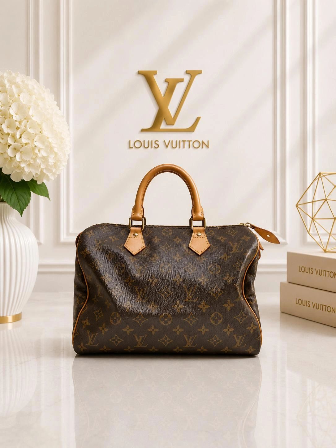 Louis Vuitton Speedy 30 Monogram Canvas Brown LV Handbag