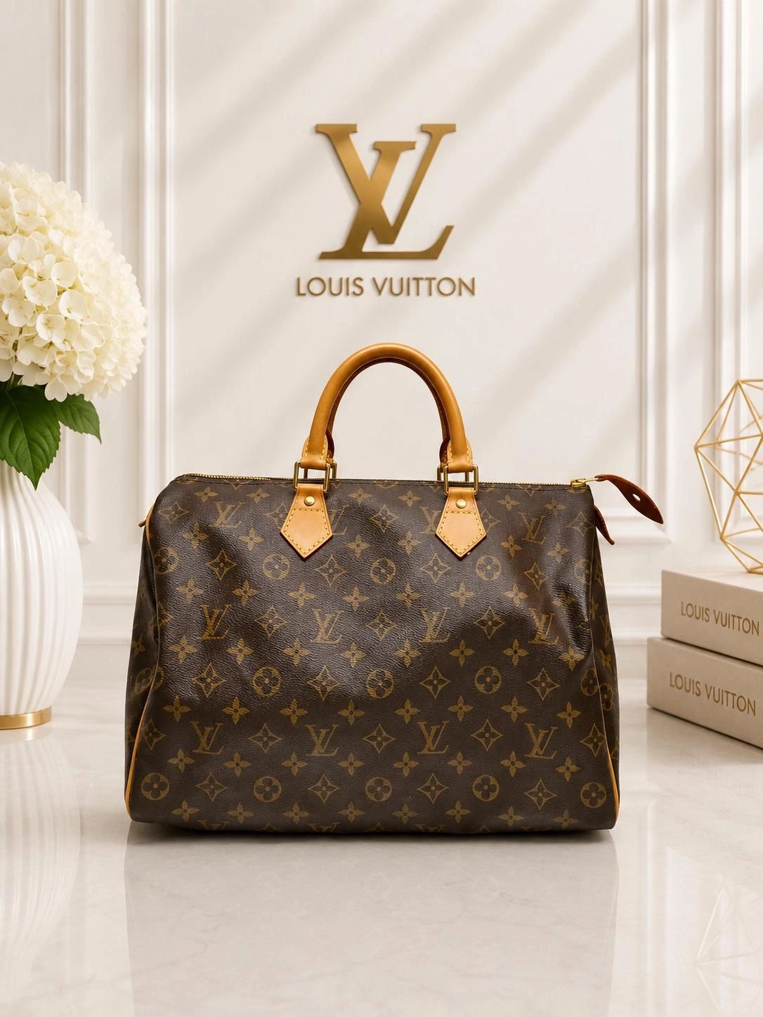 Louis Vuitton Speedy 35 Monogram Brown Canvas LV Handbag
