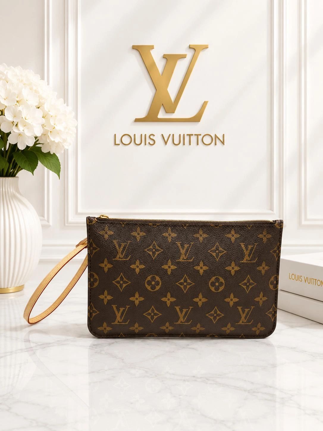 Louis Vuitton Authentic Louis Vuitton Accessory Neverfull Pouch