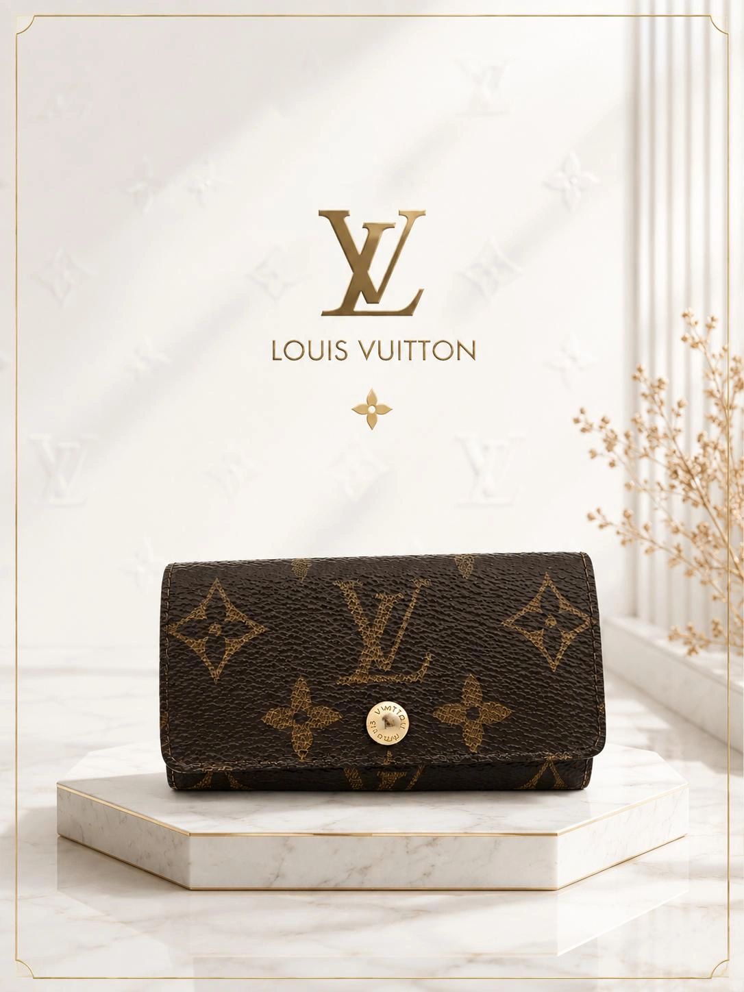 Louis Vuitton Monogram Multicles 4 Ring Key Case