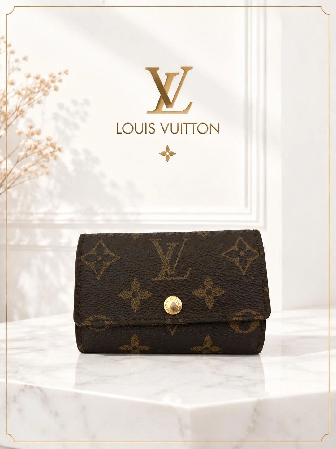 Louis Vuitton Monogram Multicles 6 Ring Key Case Brown