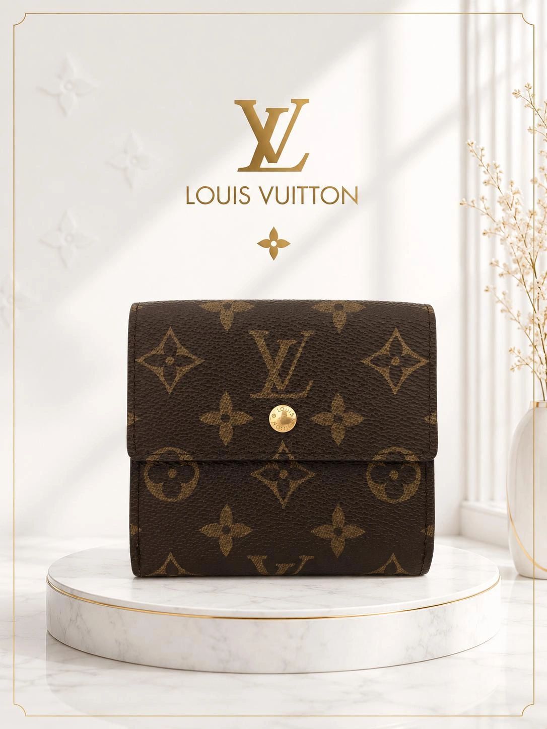 Louis Vuitton Monogram Portefeiulle Elise Trifold Wallet