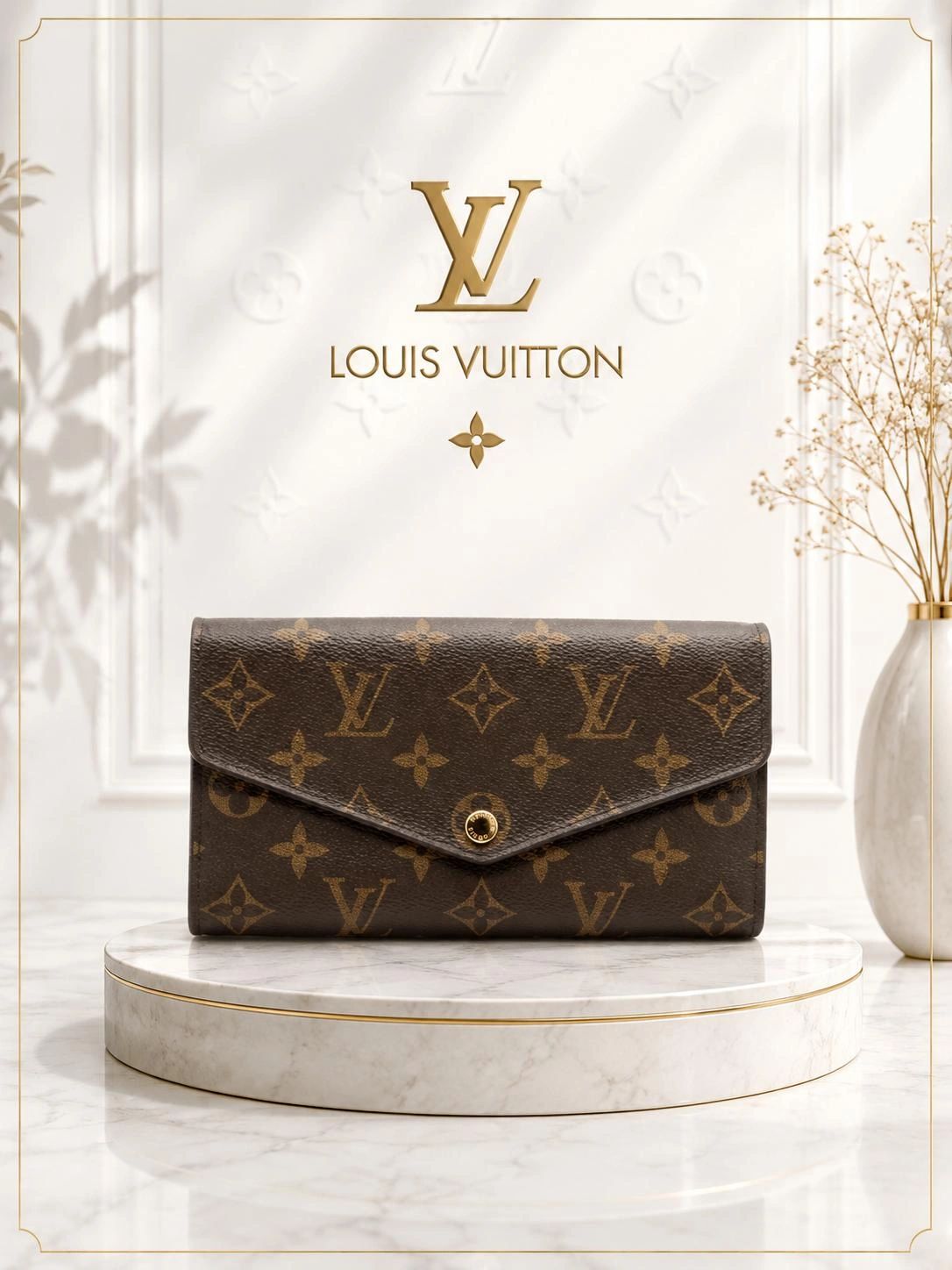 Louis Vuitton Monogram Portefeiulle Sarah Wallet