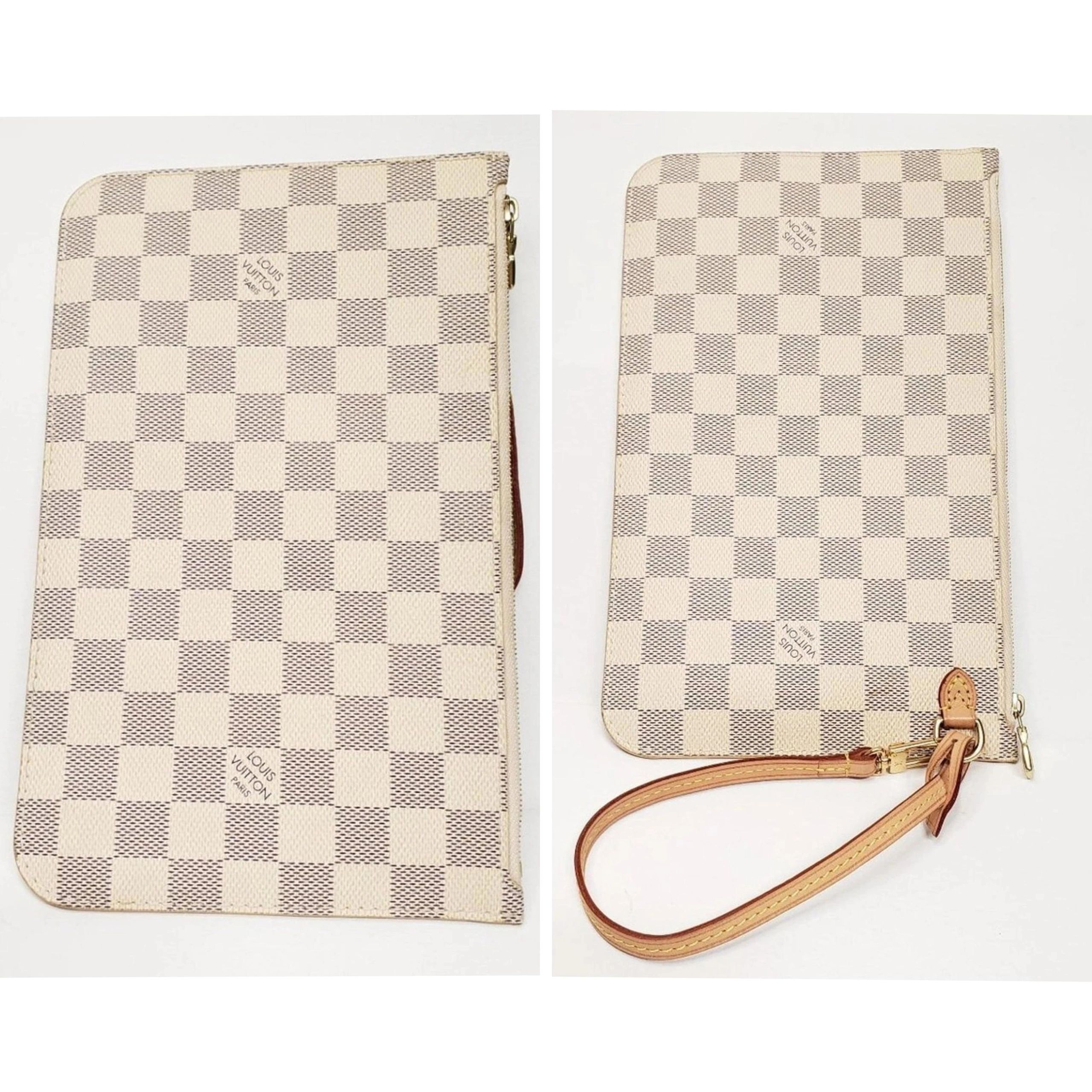 Louis Vuitton Neverfull Pochette Damier Azur Wristlet Clutch — photo 4