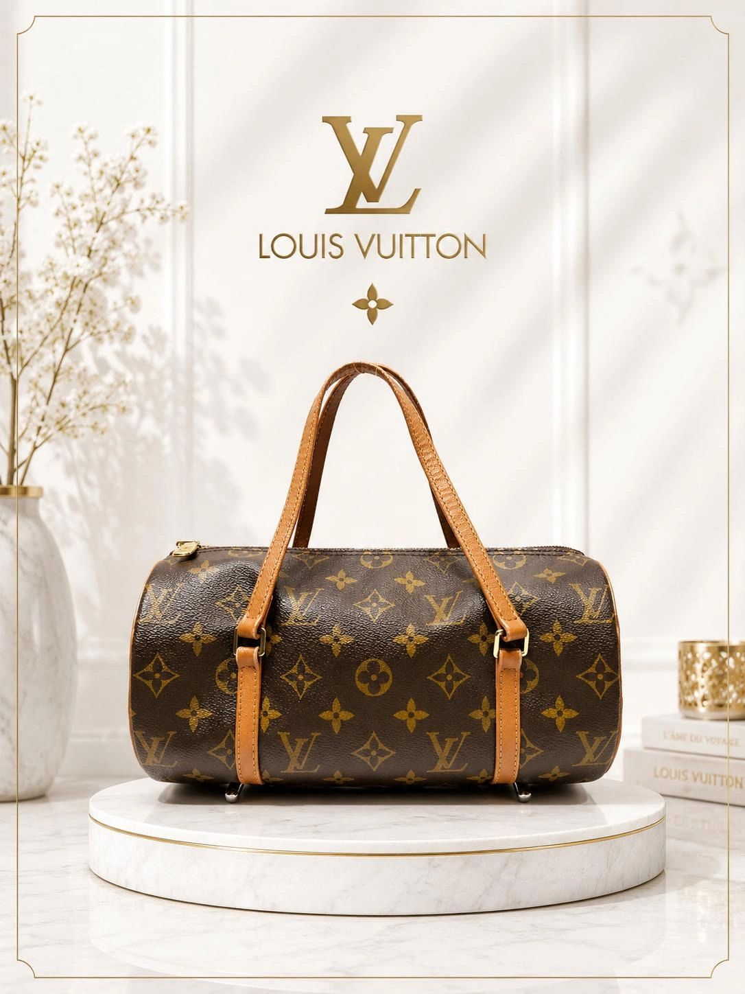Louis Vuitton Papillon 26 Monogram Barrel Bag | Vintage LV Designer Handbag