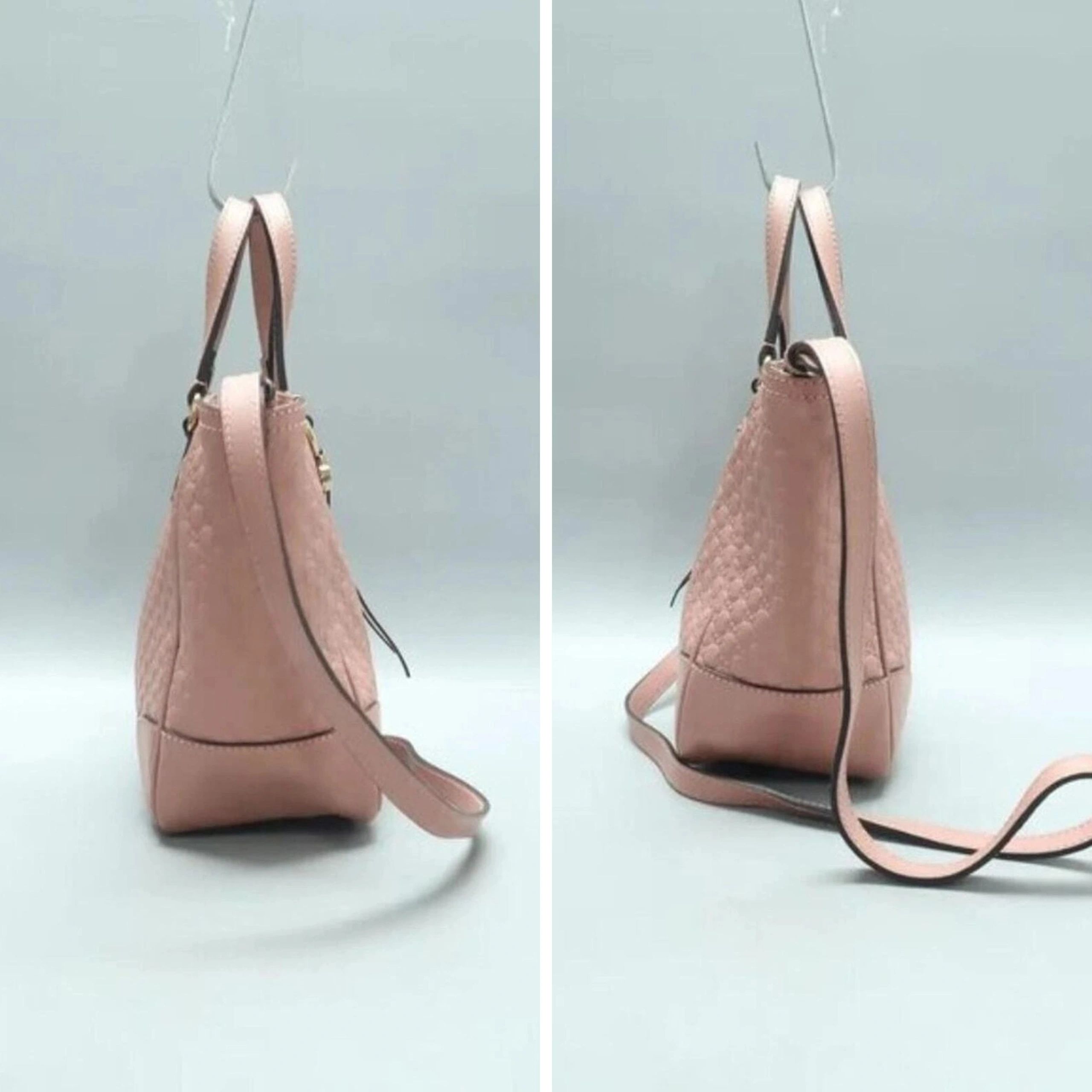 Gucci Bree Guccissima Leather Tote Bag Pink Crossbody Luxury Handbag — photo 4