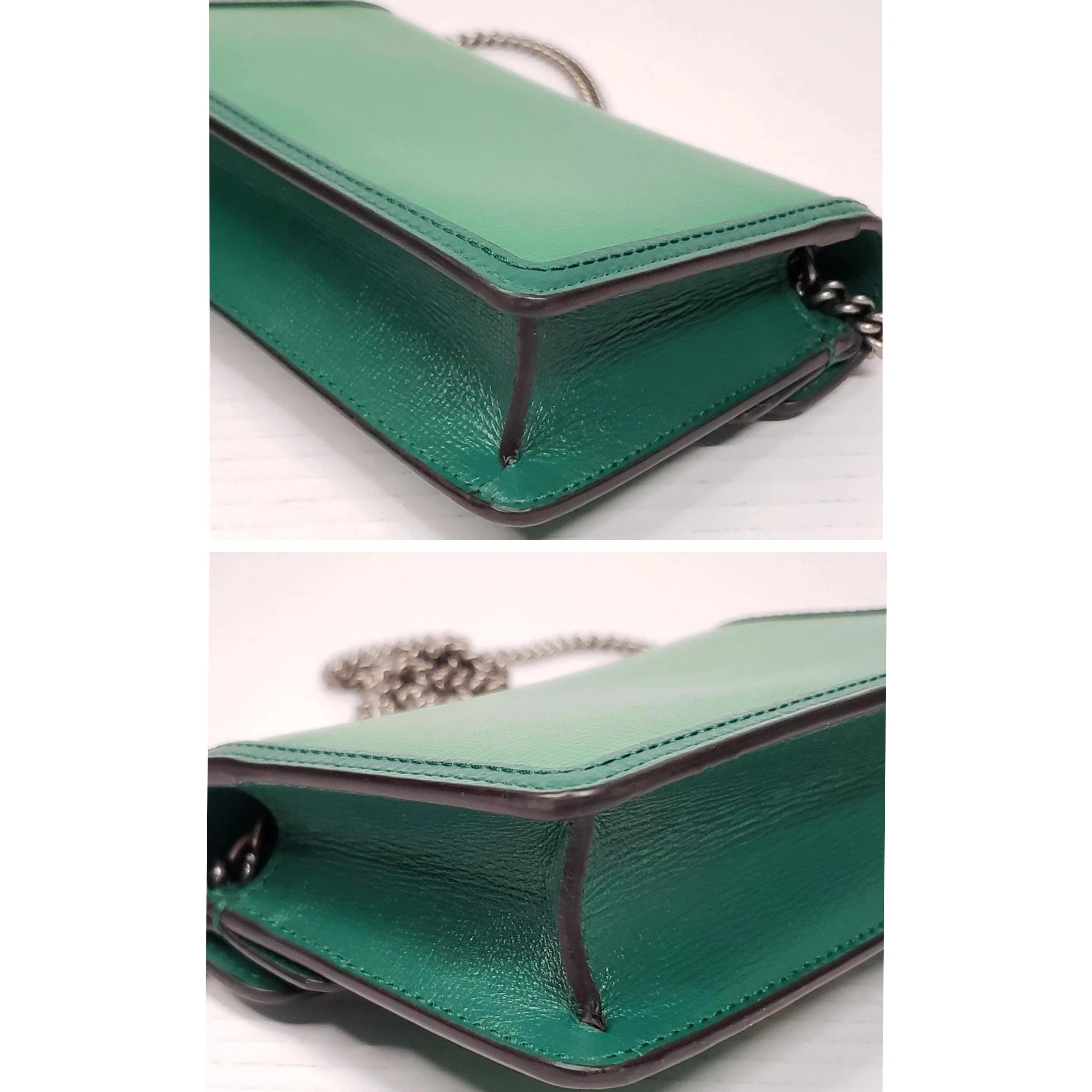 Gucci Dionysus Super Mini Green Leather Chain Bag Crossbody Luxury Bag — photo 7