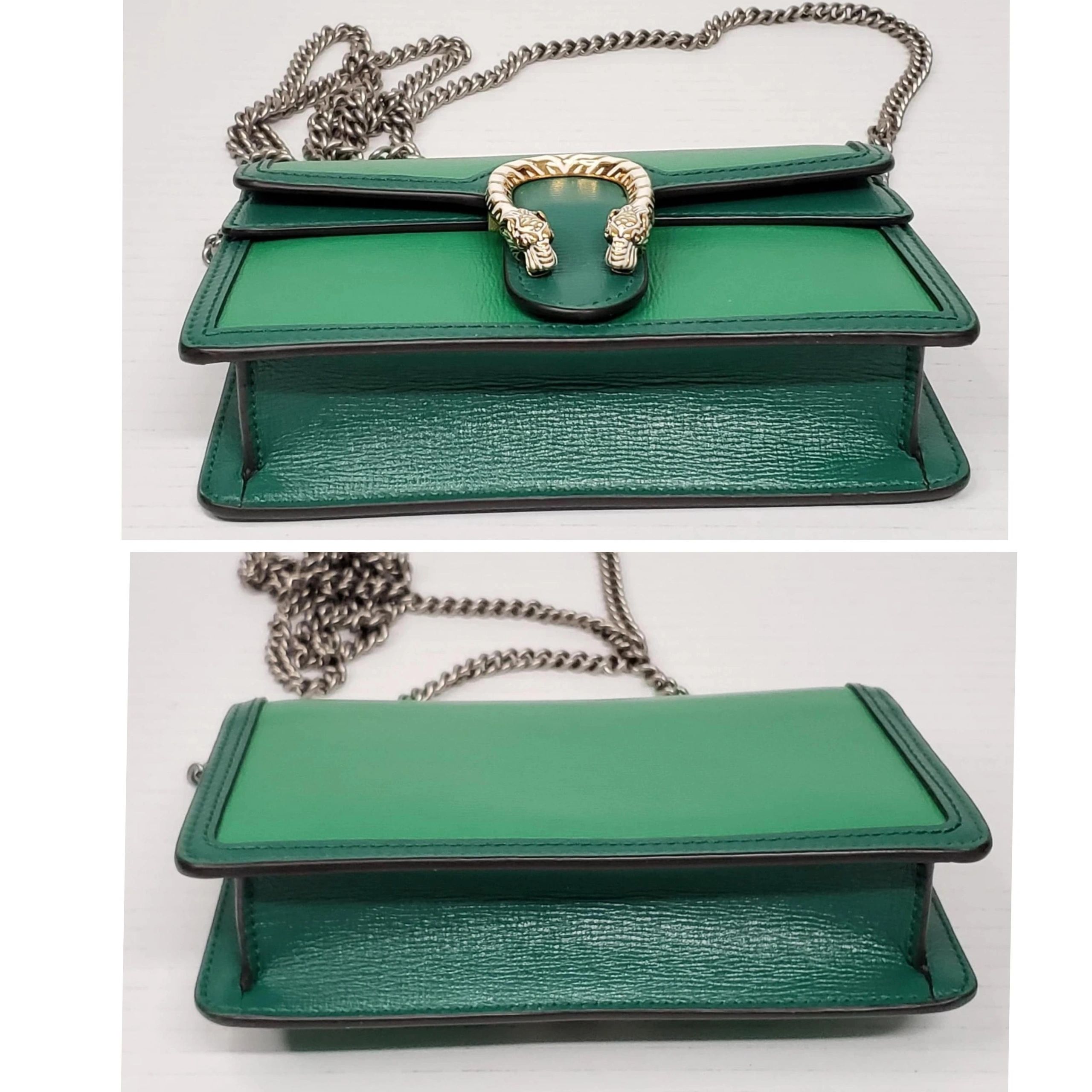 Gucci Dionysus Super Mini Green Leather Chain Bag Crossbody Luxury Bag — photo 6