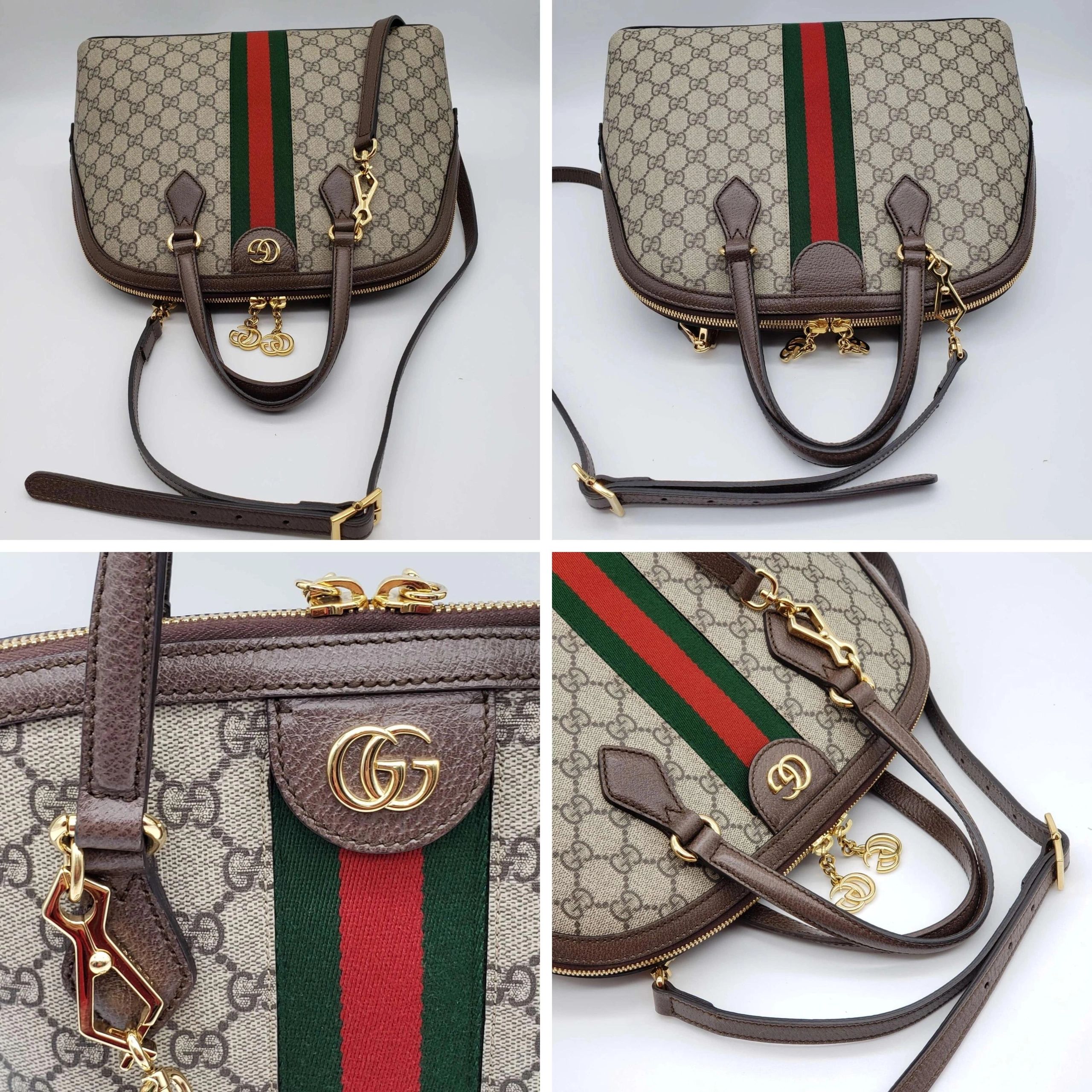 Gucci Ophidia GG Supreme Dome Web Stripe Top Handle Crossbody Bag — photo 5