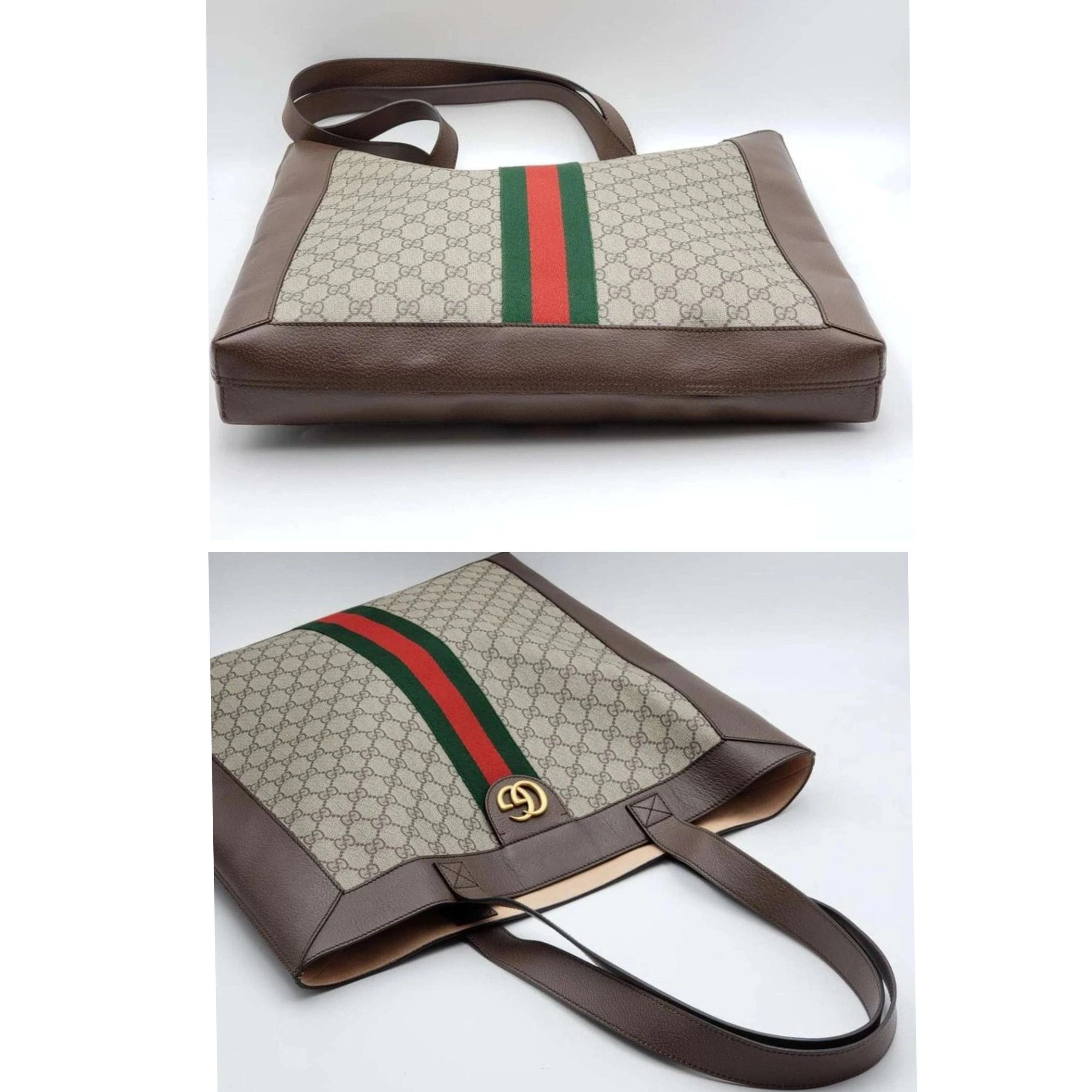 Gucci Ophidia GG Supreme Tote Web Stripe Double G Bag — photo 6