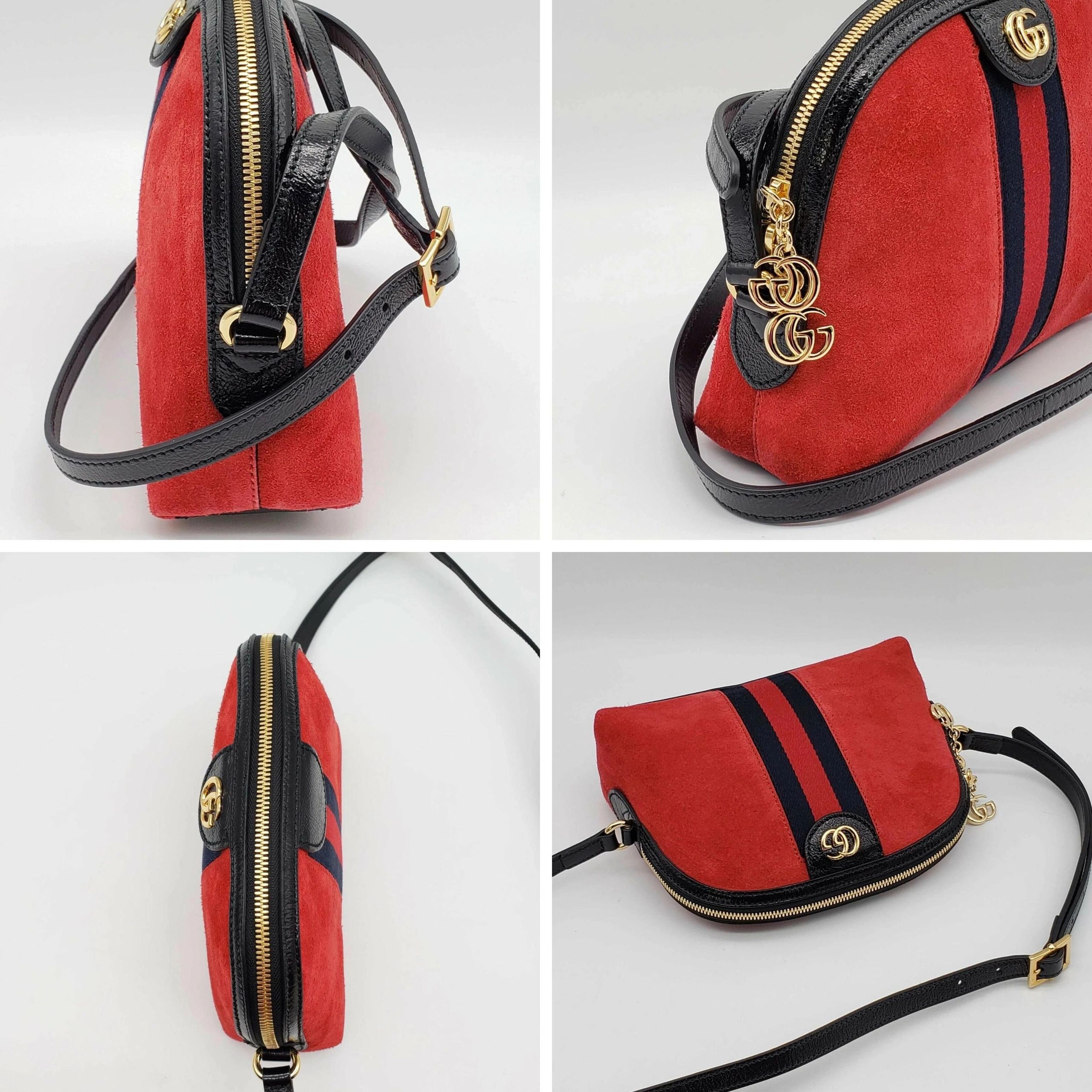 Gucci Ophidia Red Suede Mini Crossbody Bag — photo 5