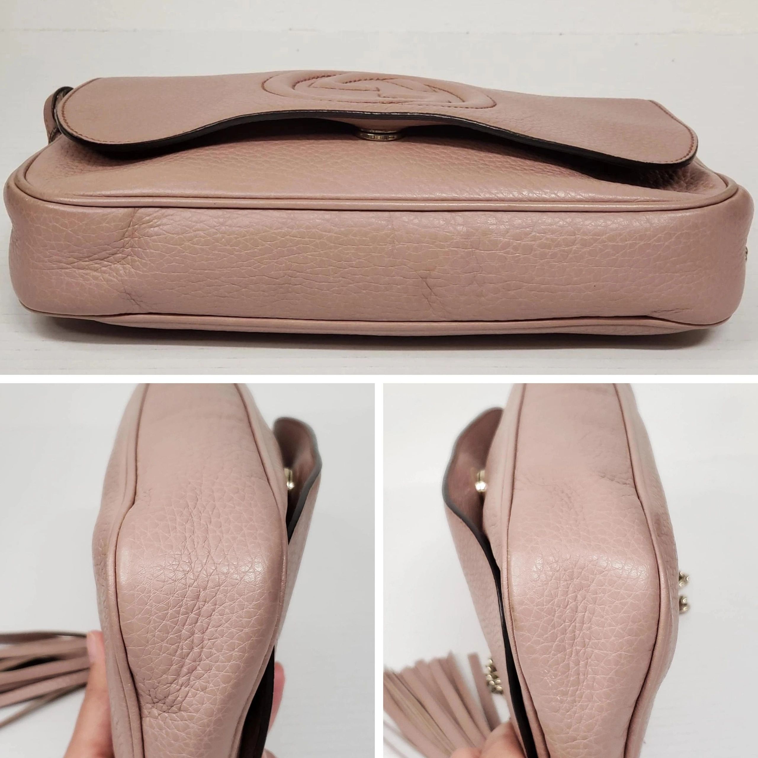 Gucci Soho Disco Pink Leather GG Tassel Chain Crossbody Bag — photo 5