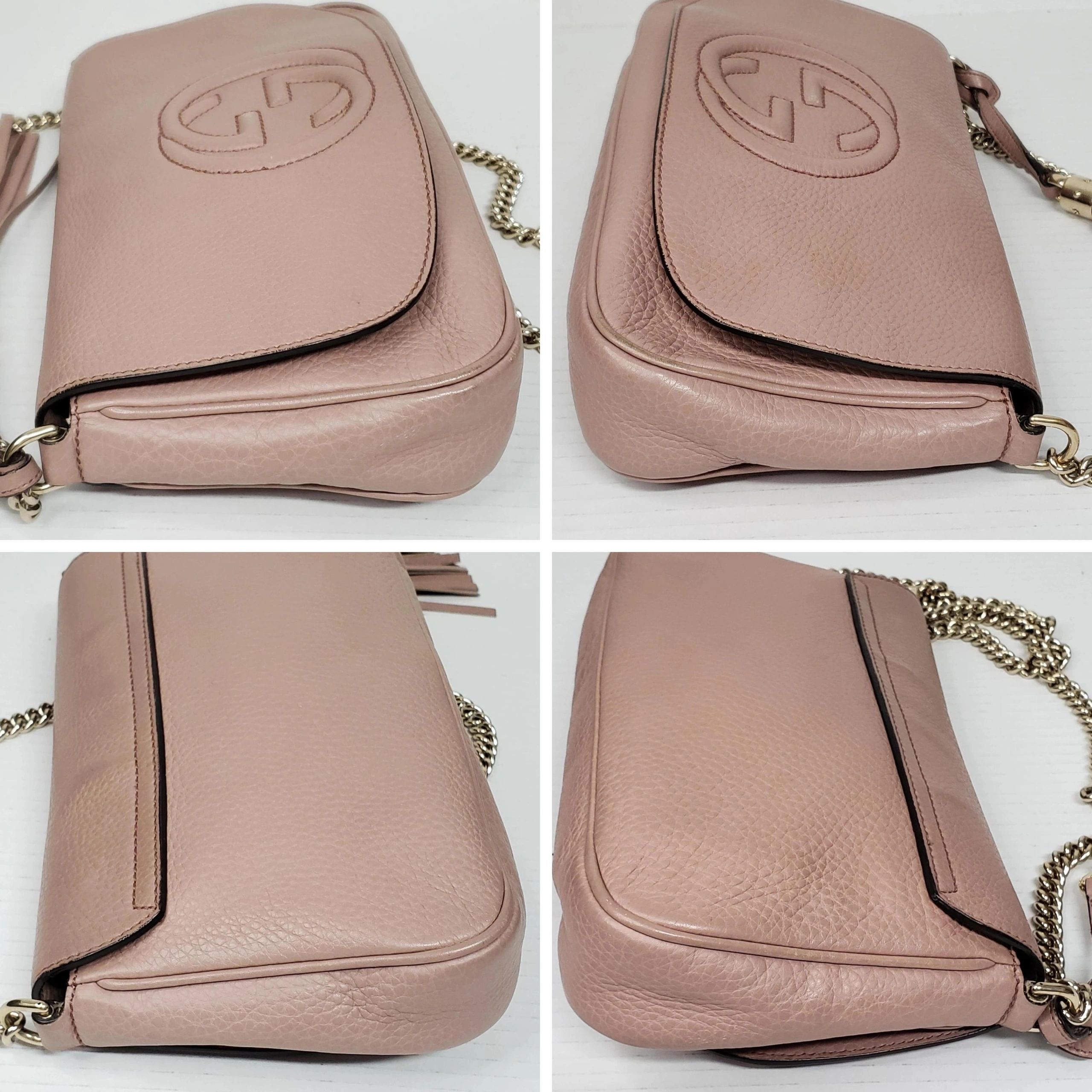 Gucci Soho Disco Pink Leather GG Tassel Chain Crossbody Bag — photo 4