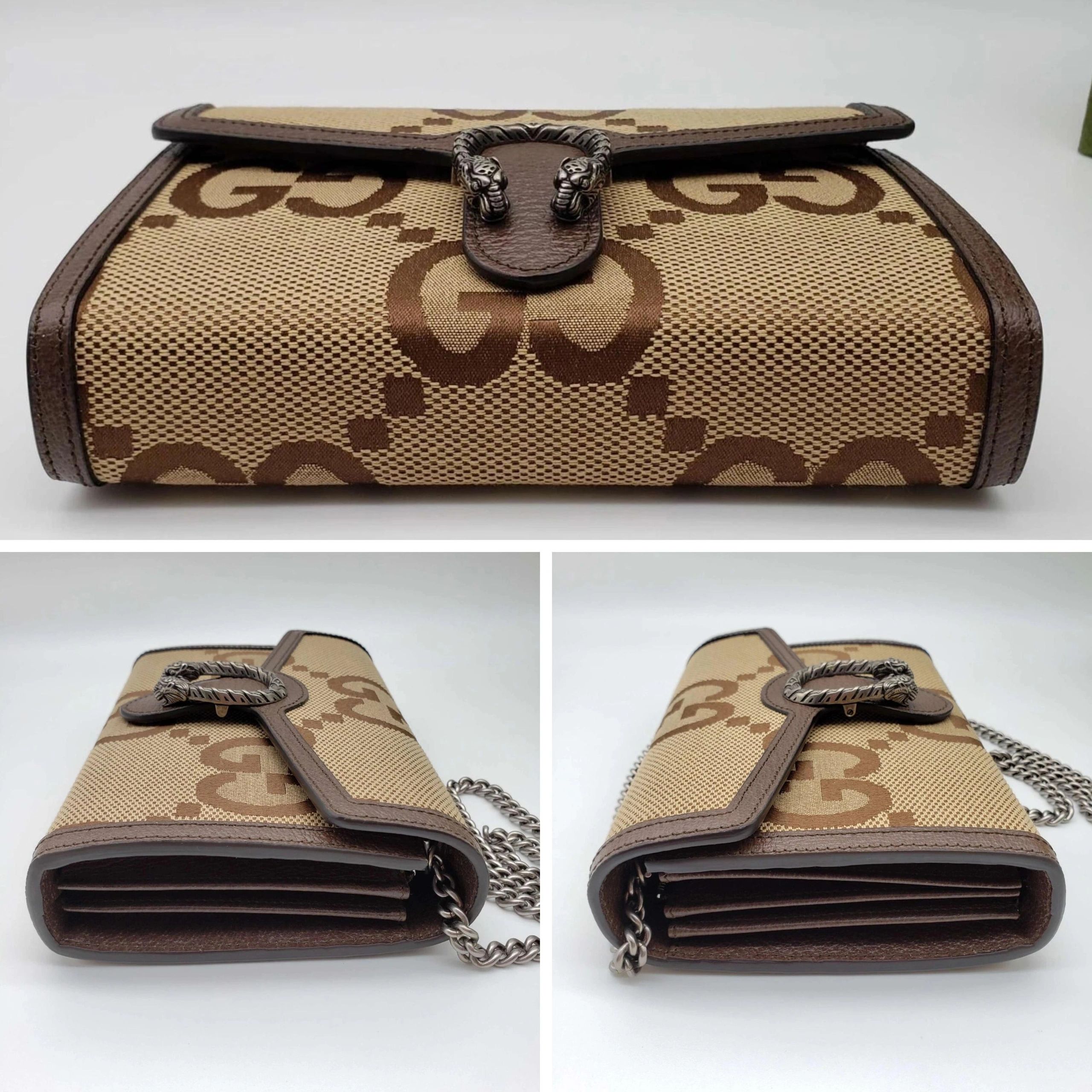Gucci Dionysus GG Supreme Mini Chain Bag NWOT | Beige Monogram Canvas Crossbody — photo 5