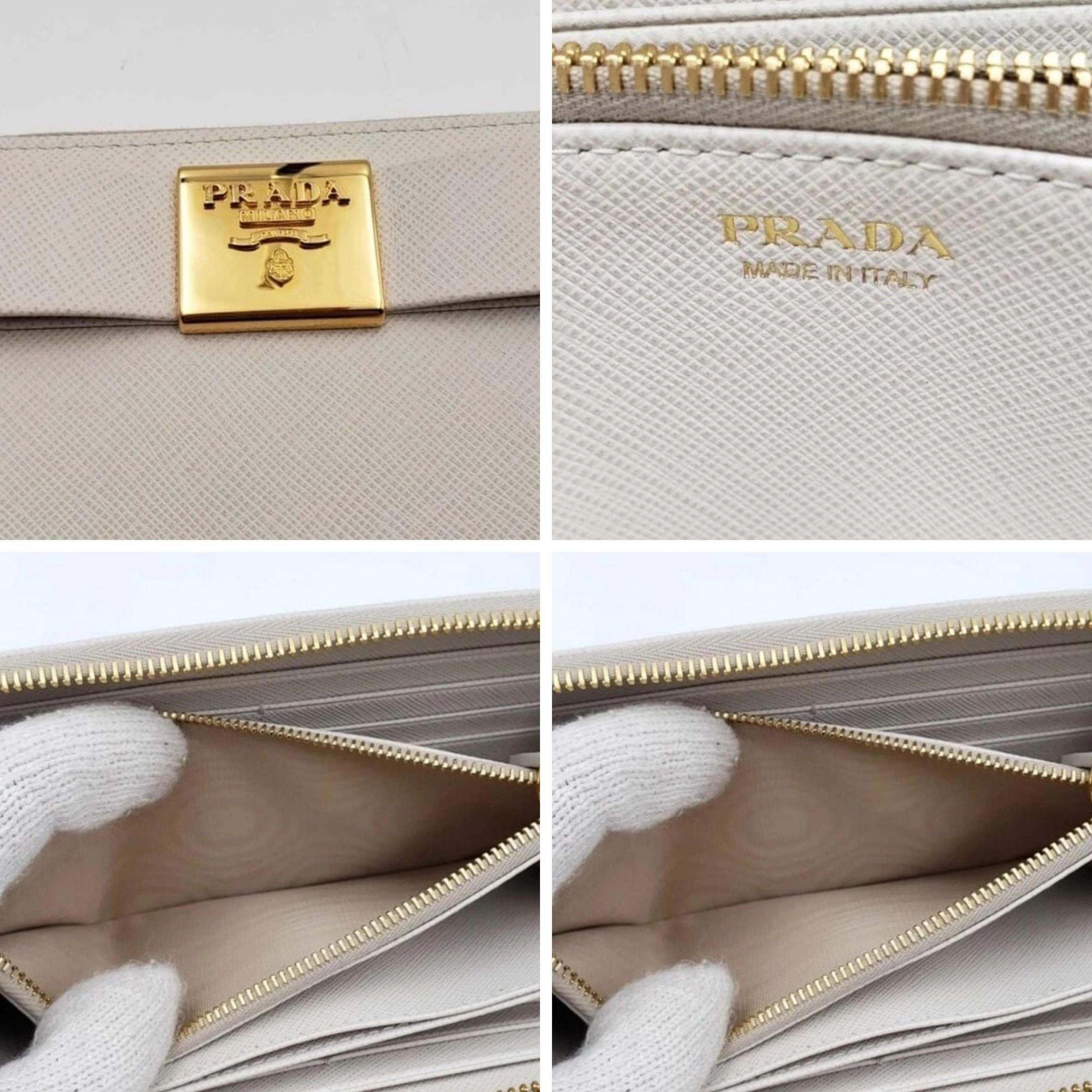 Prada Saffiano Fiocco Bow Zip-Around Wallet — photo 10