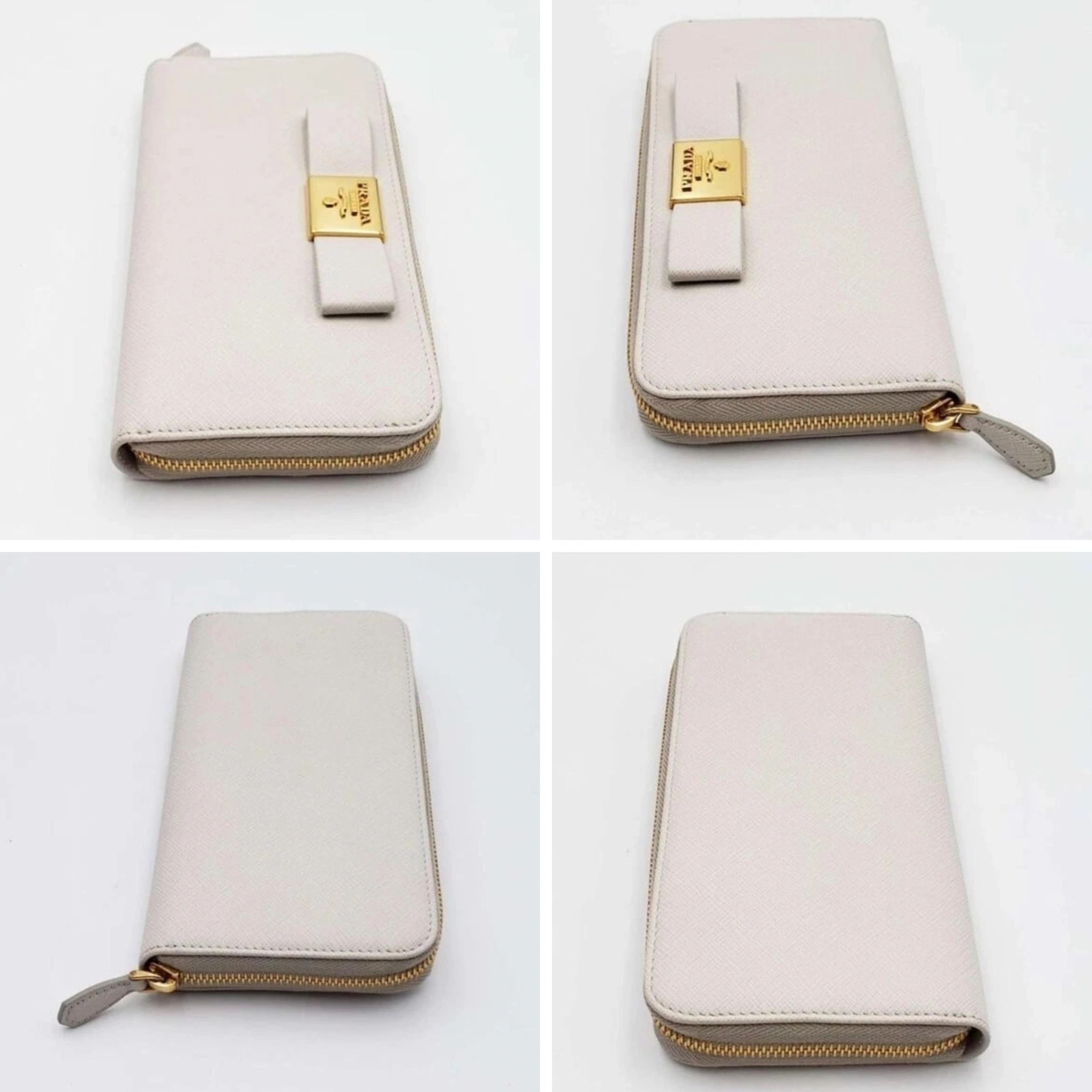 Prada Saffiano Fiocco Bow Zip-Around Wallet — photo 6