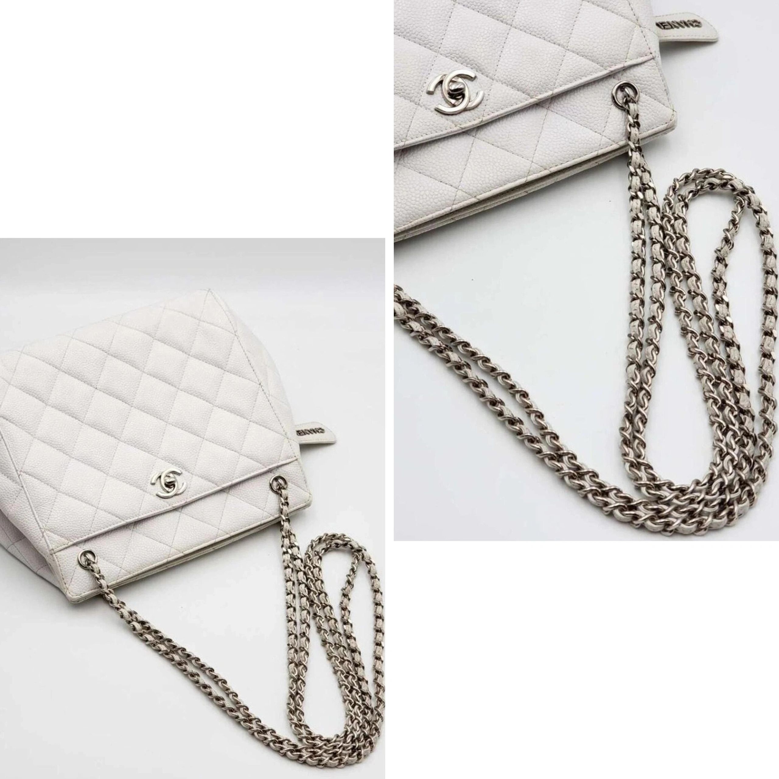 Chanel Quilted Matelasse CC Logo Caviar Skin Chain Shoulder Bag — photo 6