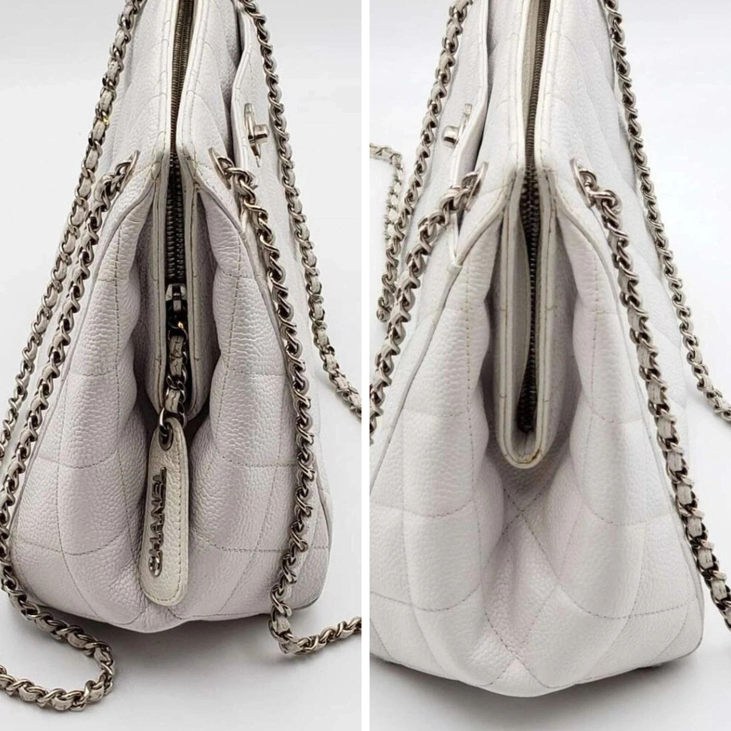 Chanel Quilted Matelasse CC Logo Caviar Skin Chain Shoulder Bag — photo 5