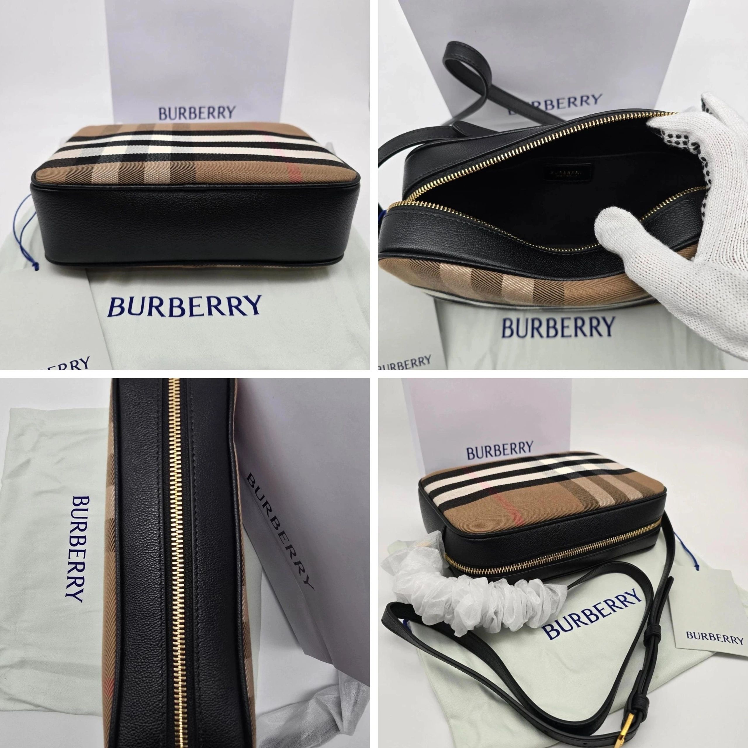 Burberry Vintage Check Black Camera Bag NWT — photo 7