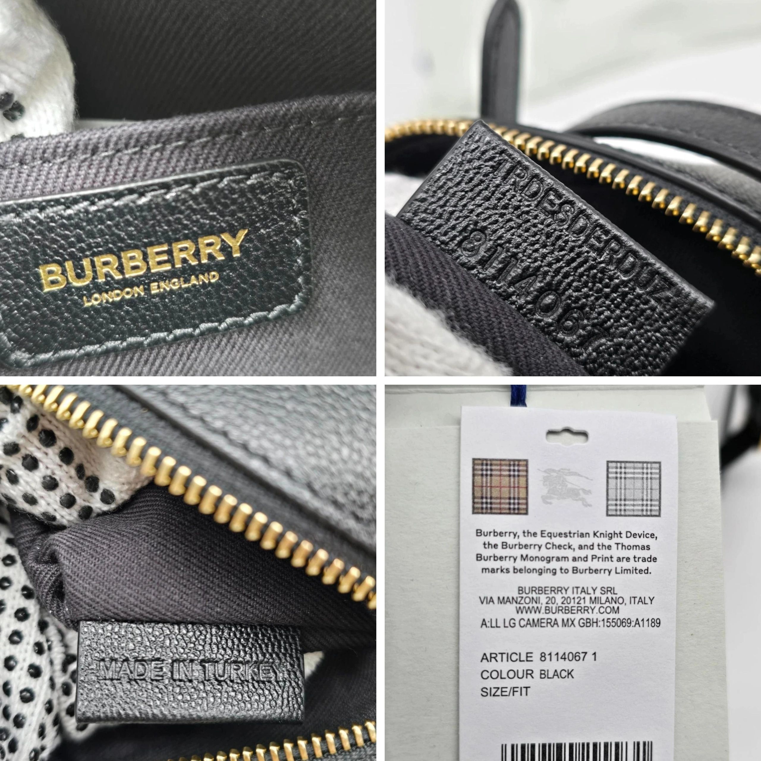 Burberry Vintage Check Black Camera Bag NWT — photo 10