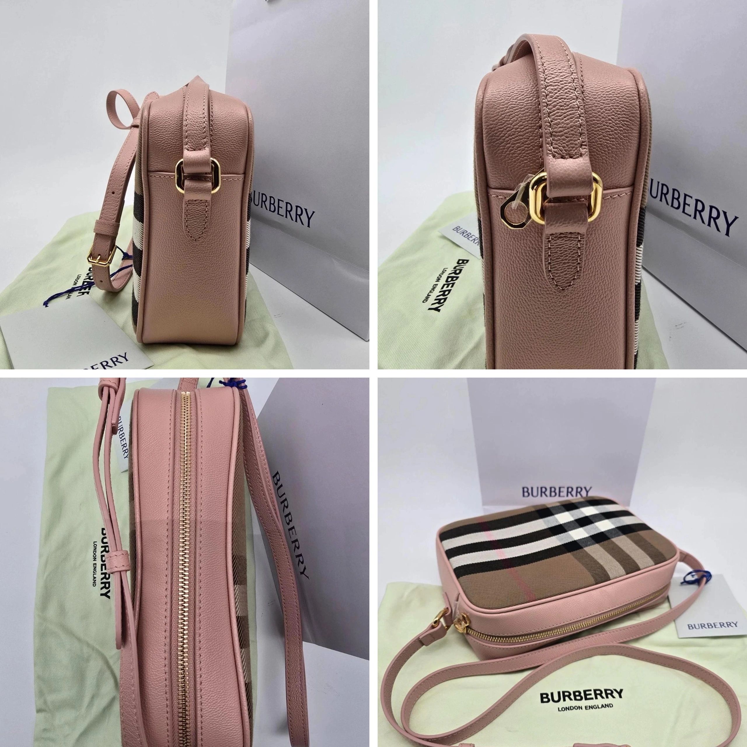 Burberry Vintage Check Pink Camera Bag NWT — photo 8