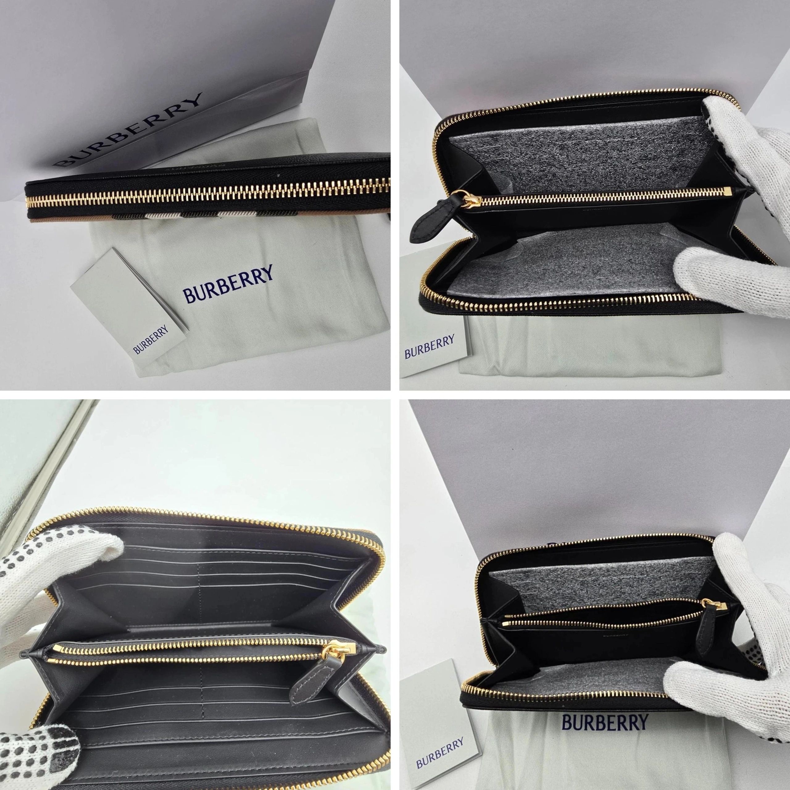 Burberry Black House Check Zip Wallet — photo 7