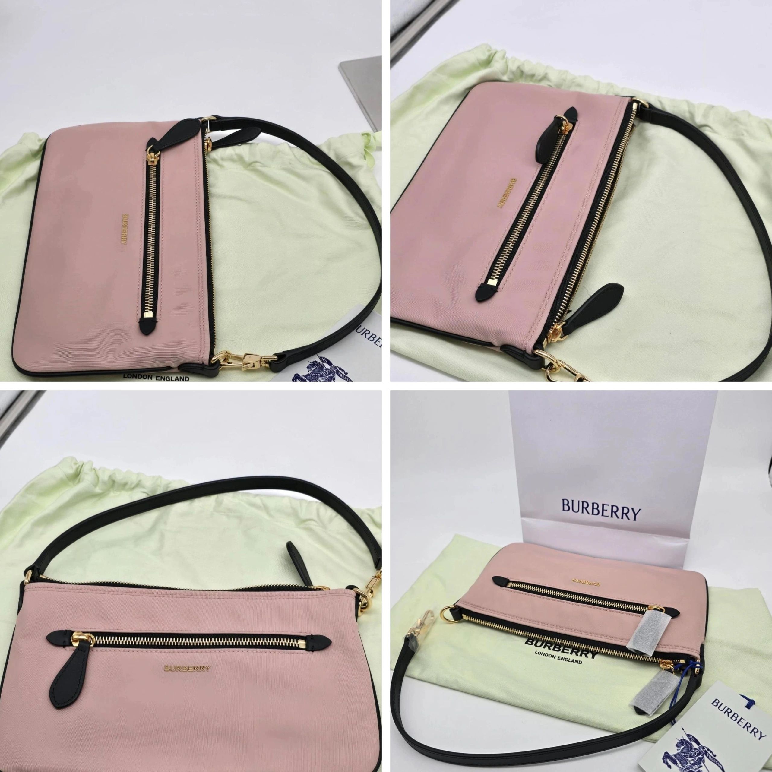 Burberry Pink Nylon Mini Pochette Bag — photo 5