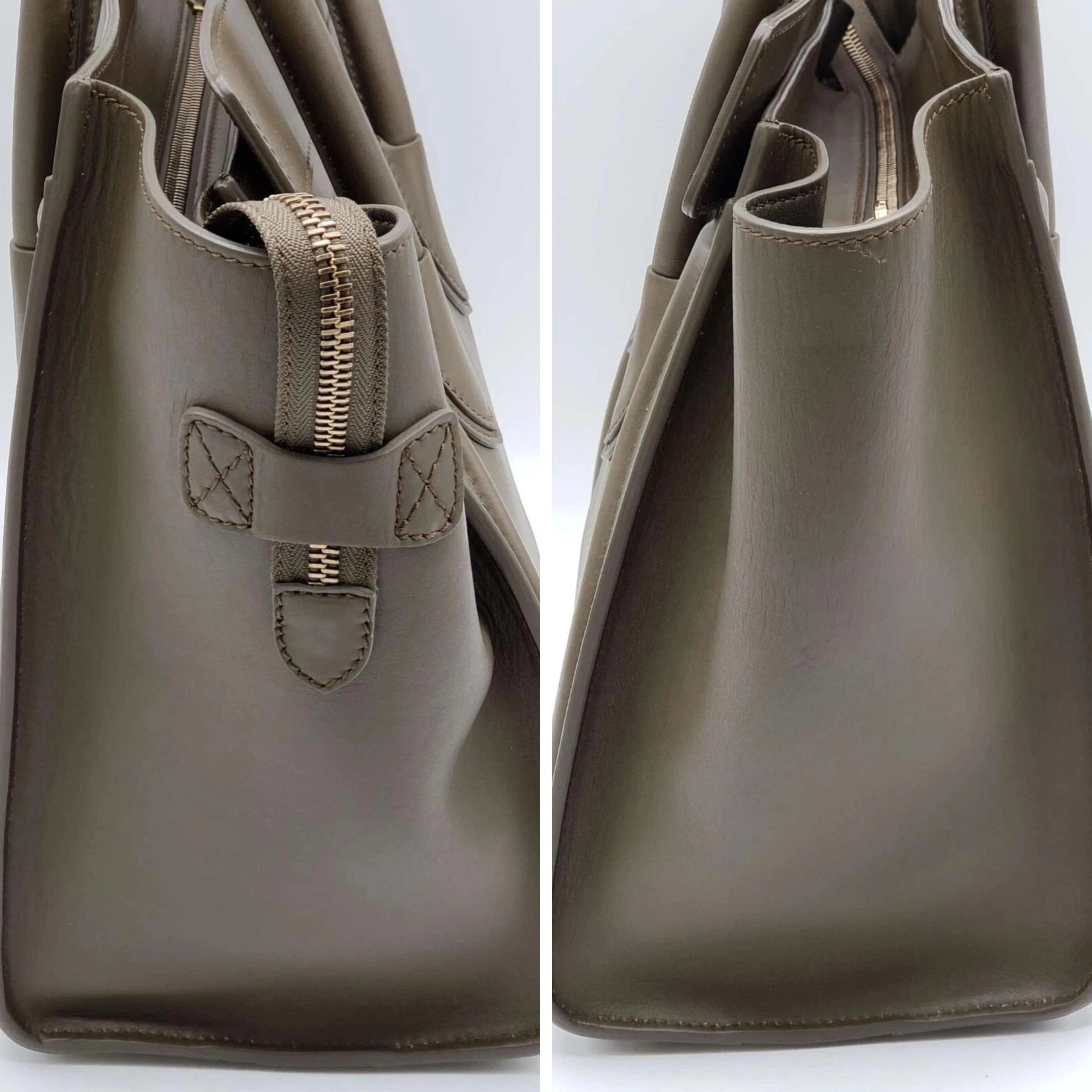 Celine Nano Luggage Taupe Leather Tote Bag — photo 4