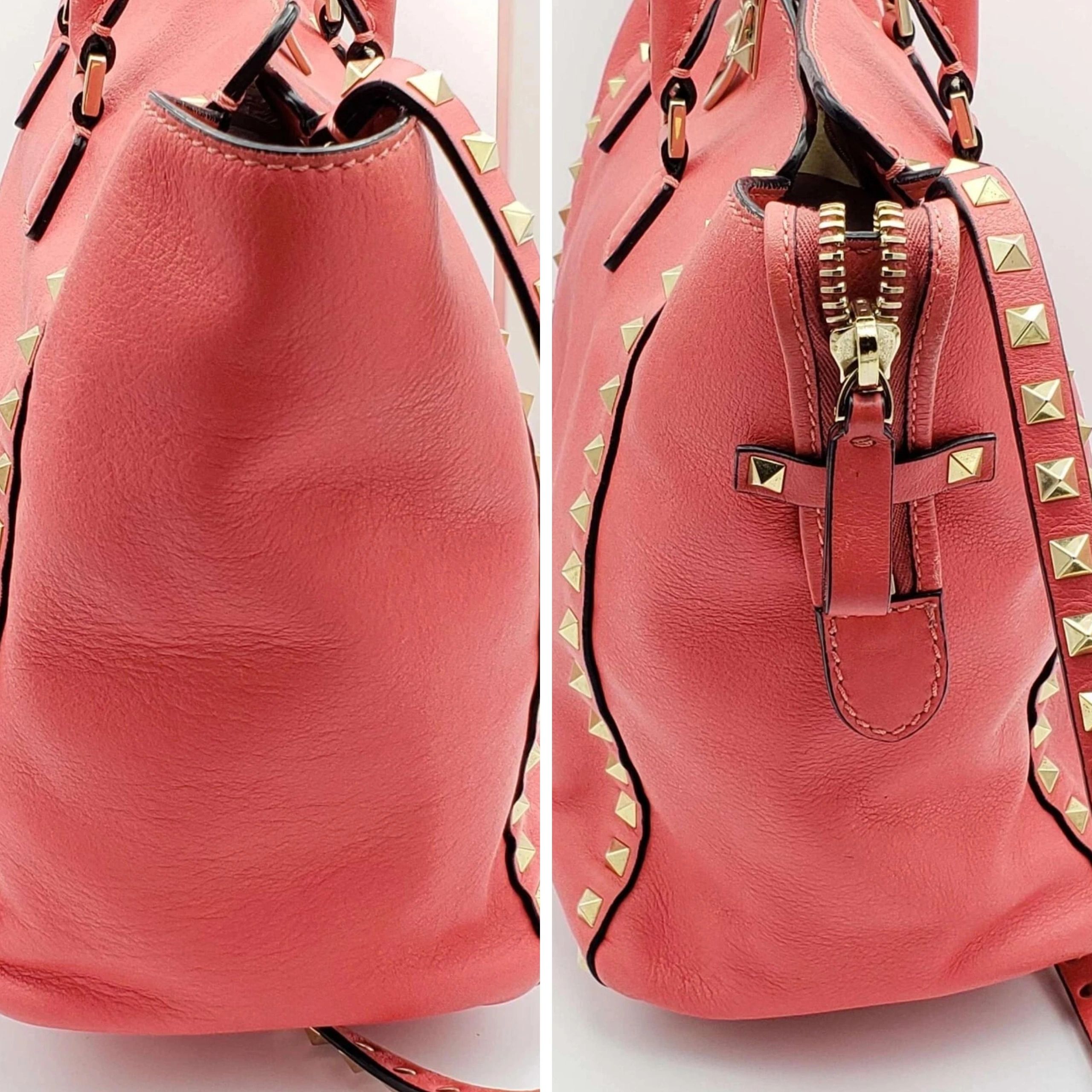 Valentino Rockstud Leather Tote Satchel Crossbody Luxury Handbag — photo 4