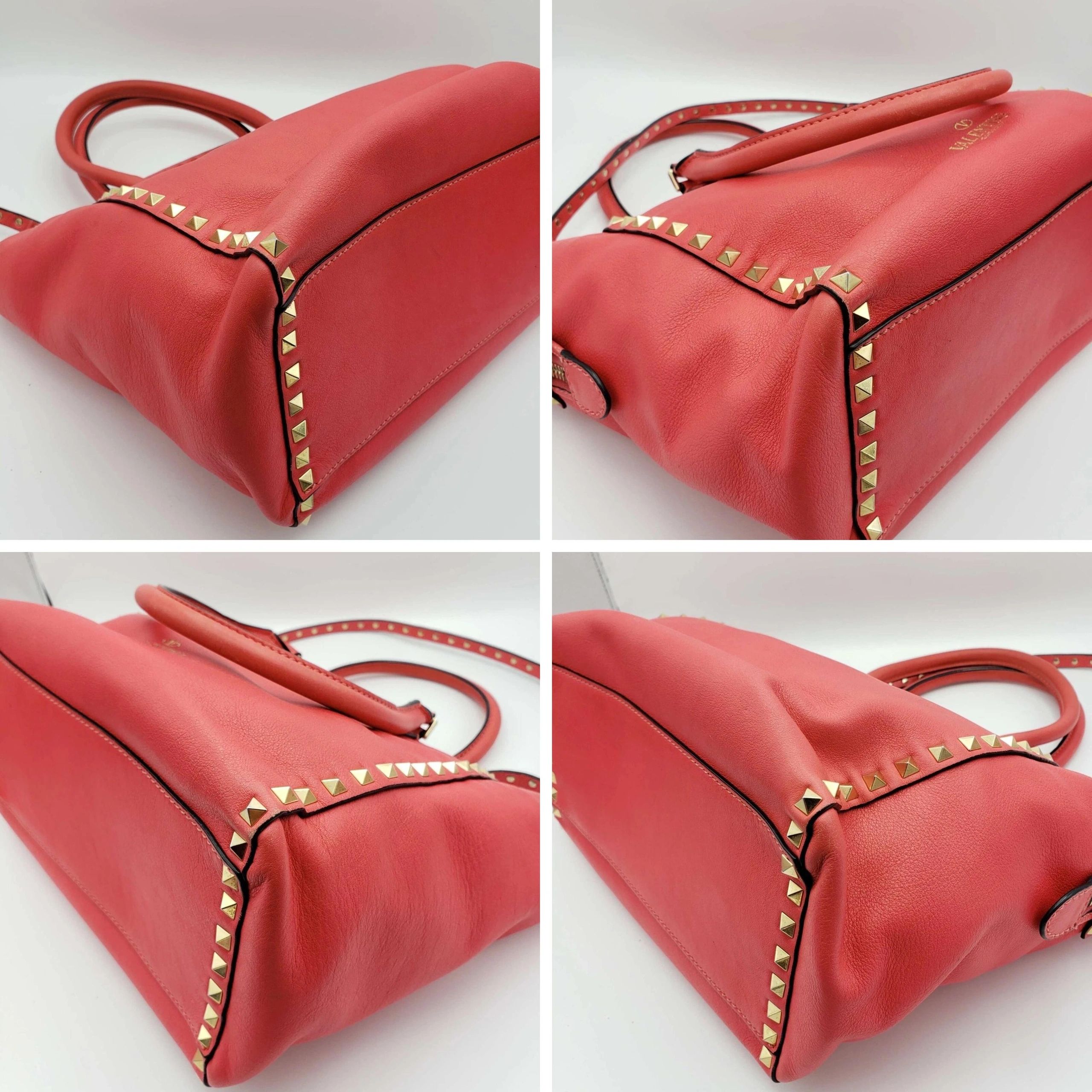 Valentino Rockstud Leather Tote Satchel Crossbody Luxury Handbag — photo 6