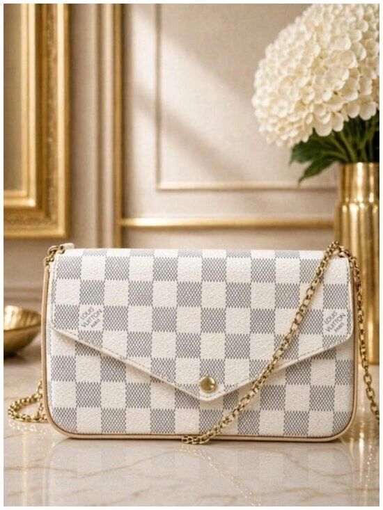 Louis Vuitton Favorite Damier Azur Crossbody Bag/LV Chain Shoulder Bag