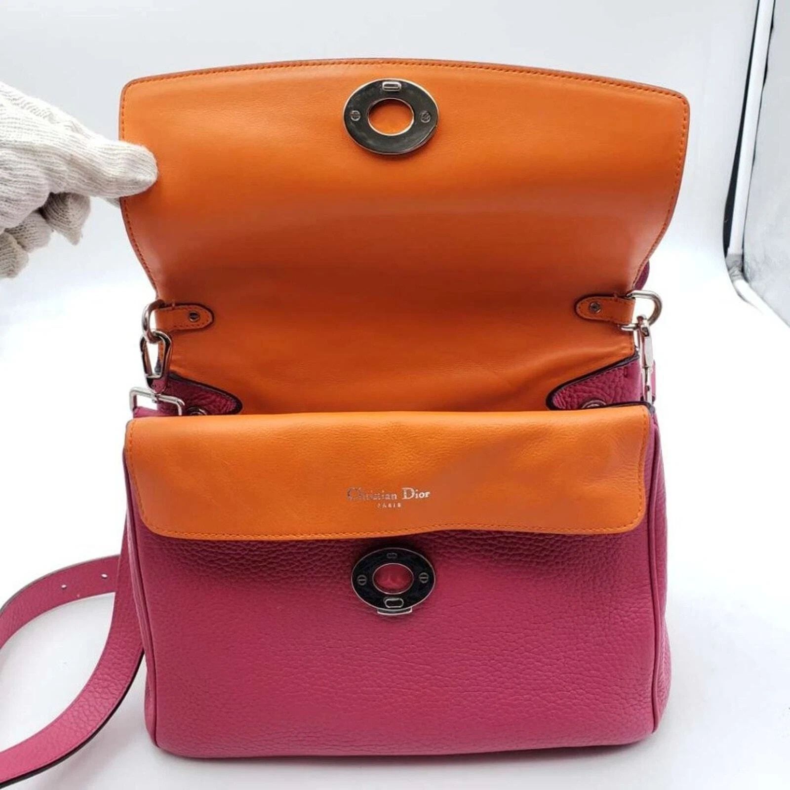 Christian Dior Be Dior Medium Pink Leather Shoulder Bag — photo 7