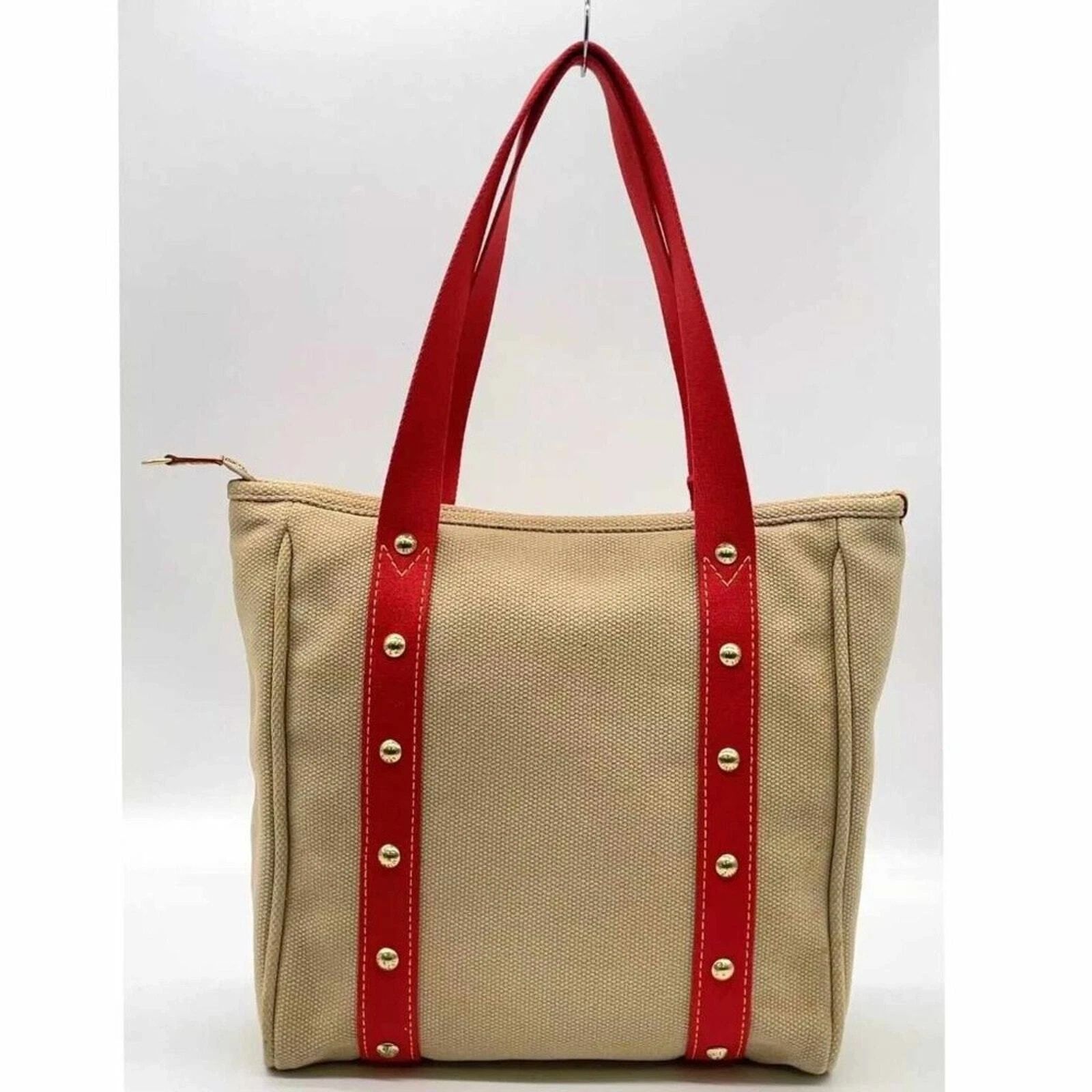 Louis Vuitton Antigua Cabas MM Red Canvas Tote Bag — photo 3