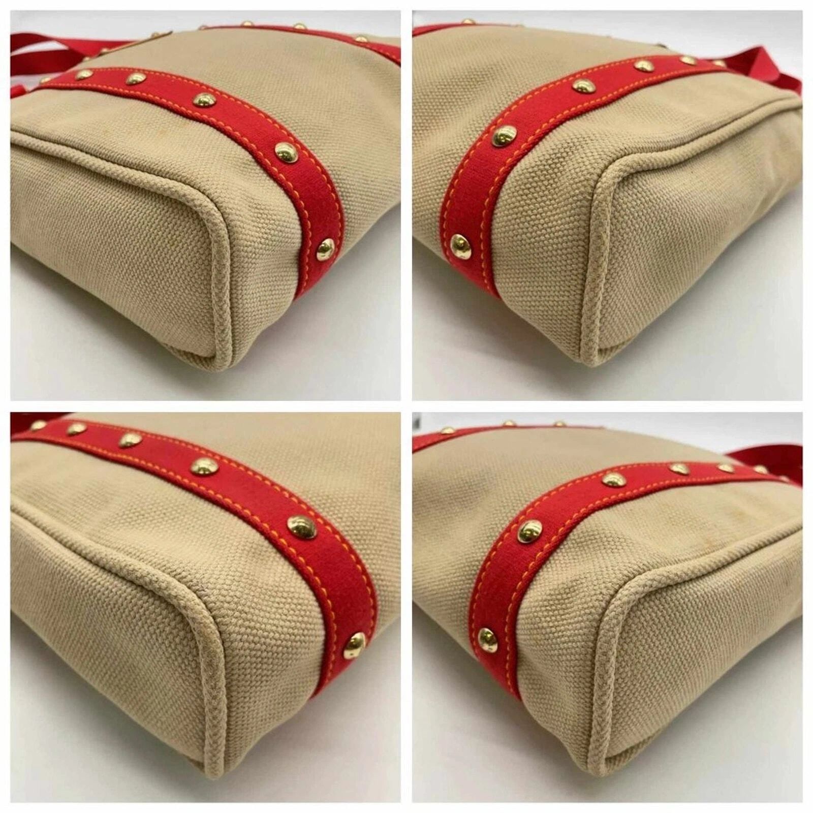 Louis Vuitton Antigua Cabas MM Red Canvas Tote Bag — photo 7