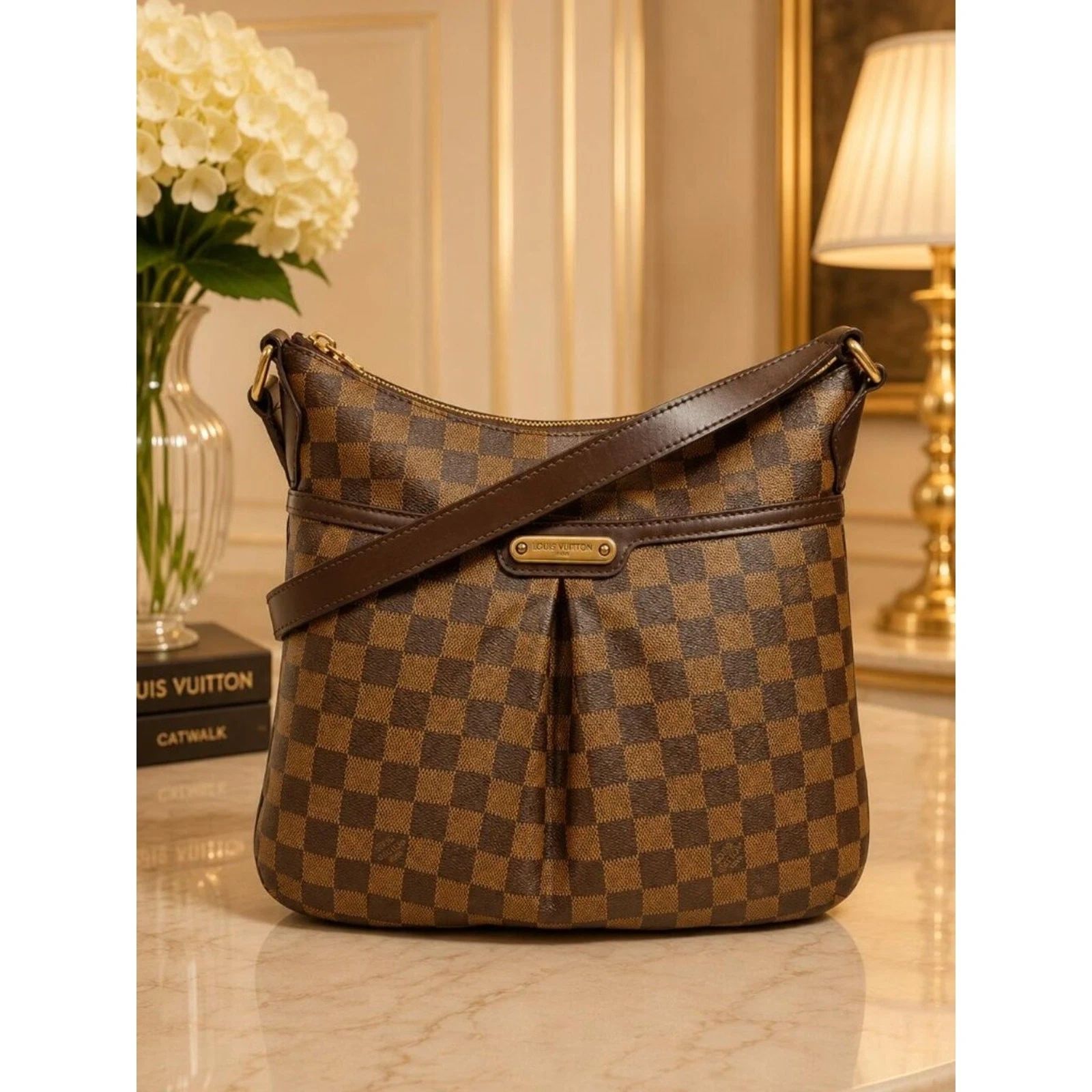 Louis Vuitton Bloomsbury PM Damier Ebene Crossbody Bag Brown