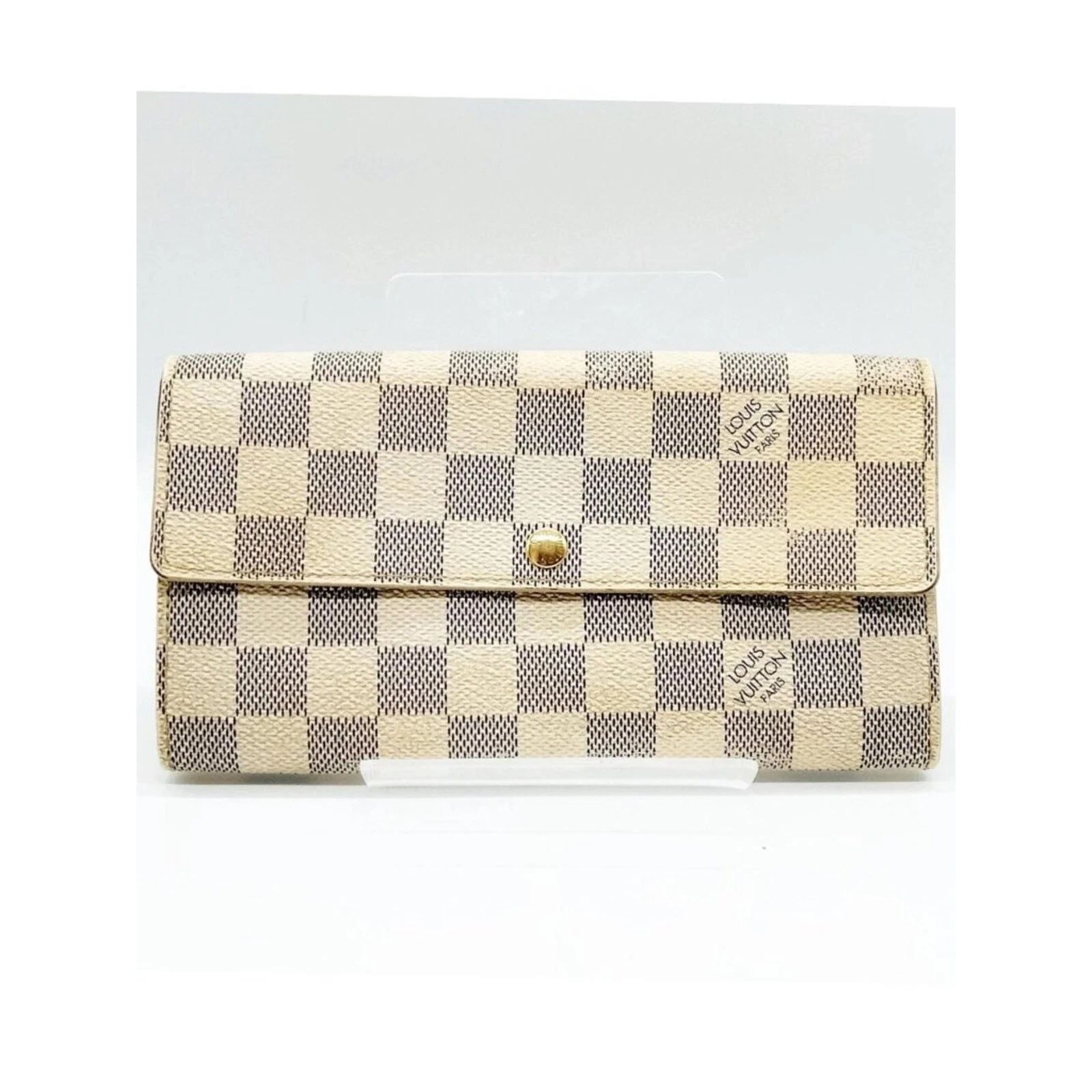 Louis Vuitton Damier Azur Sarah Wallet White Checkered LV Long Wallet — photo 2