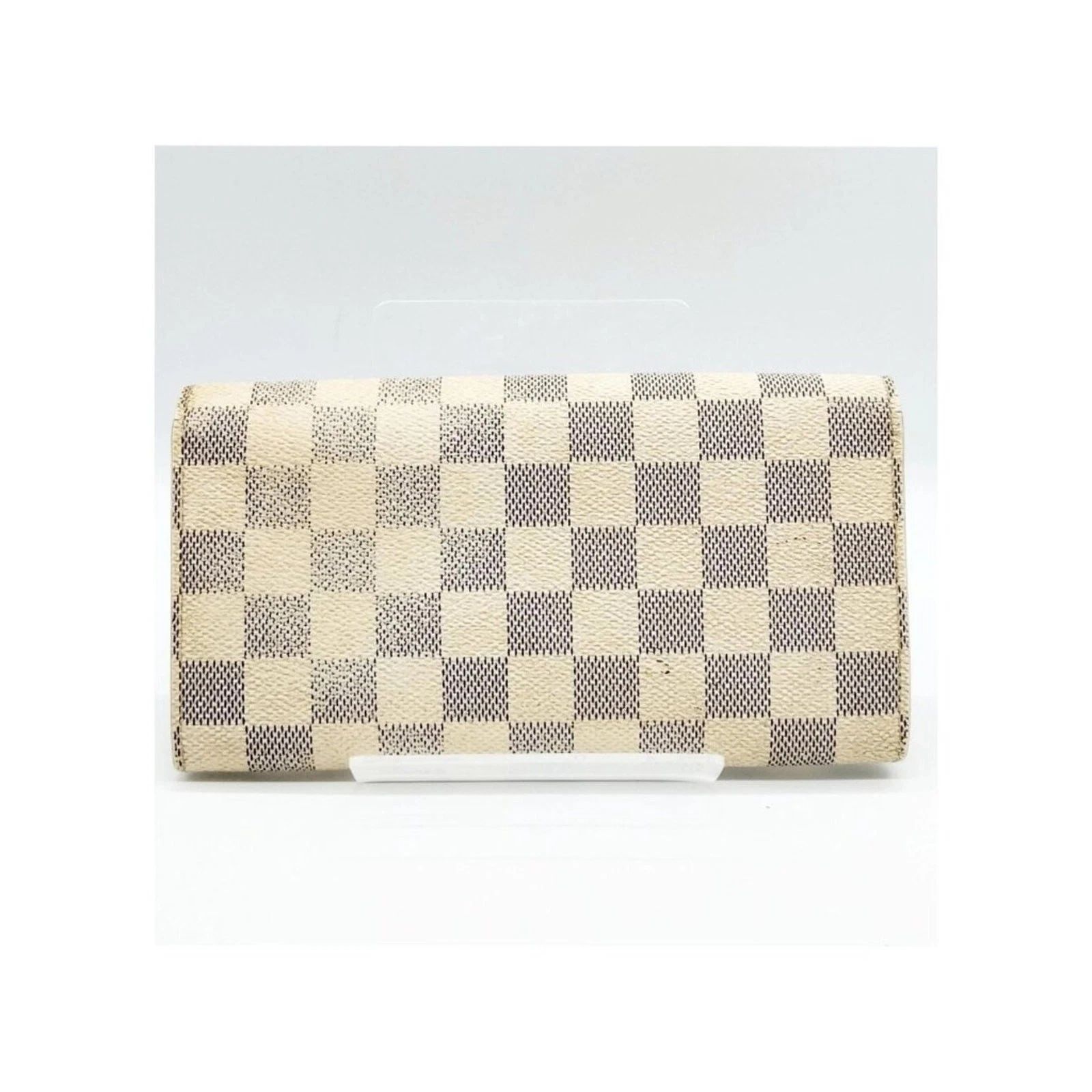 Louis Vuitton Damier Azur Sarah Wallet White Checkered LV Long Wallet — photo 3