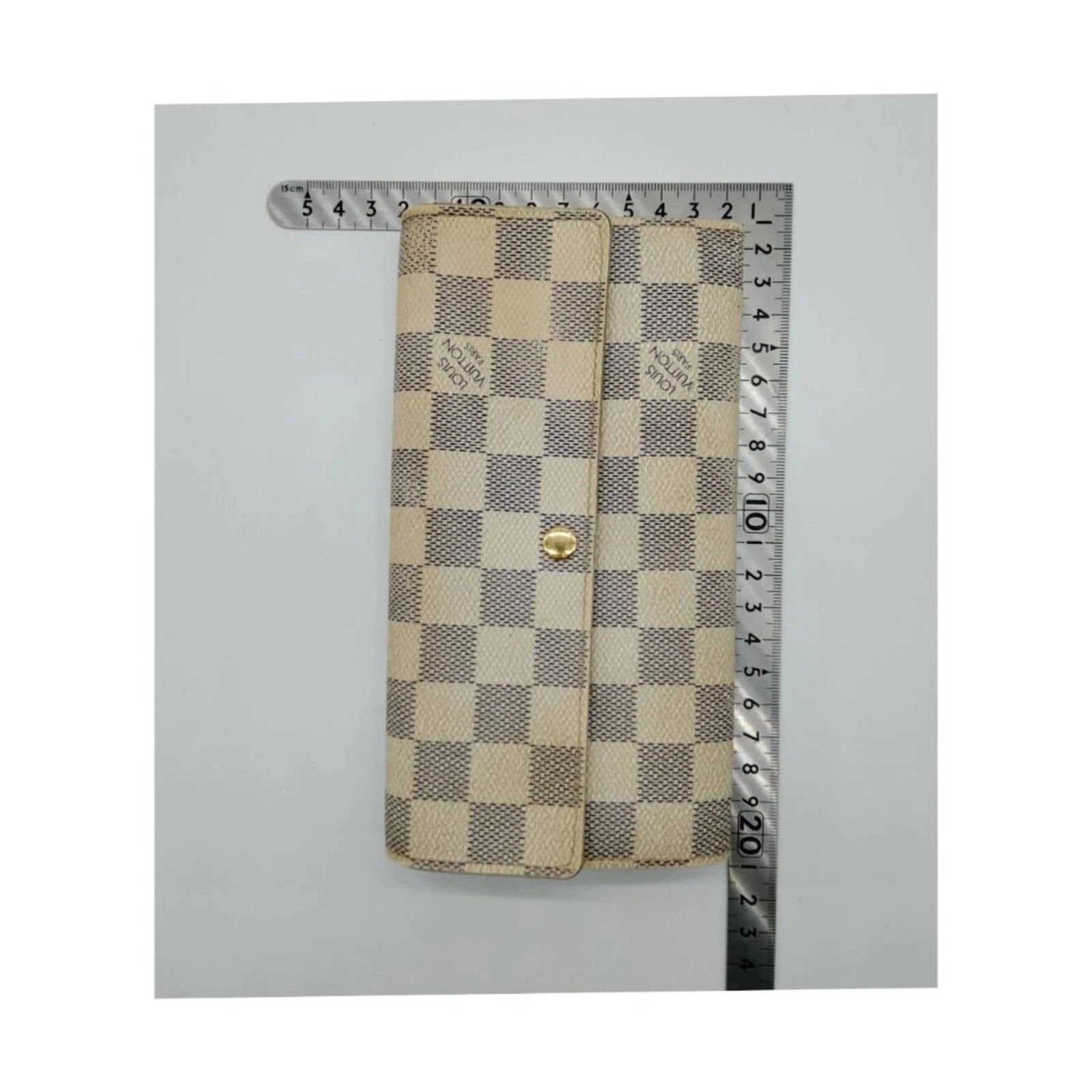 Louis Vuitton Damier Azur Sarah Wallet White Checkered LV Long Wallet — photo 4