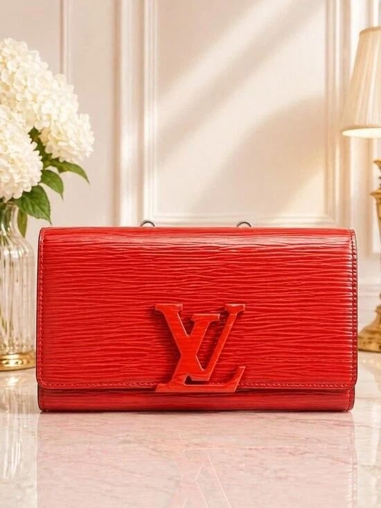 Louis Vuitton Epi Leather Sarah Wallet Red LV Long Wallet