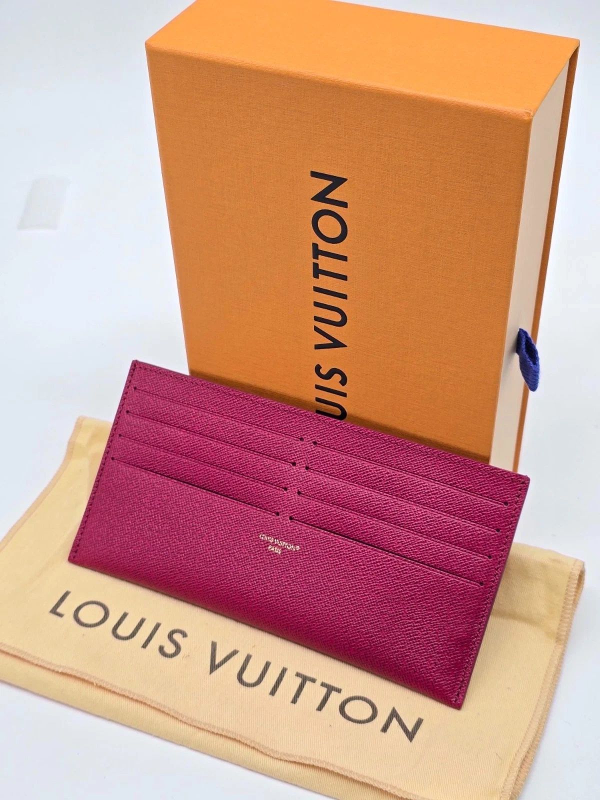 Louis Vuitton Fuchsia Leather Card Holder Insert Organizer New W/Box — photo 2