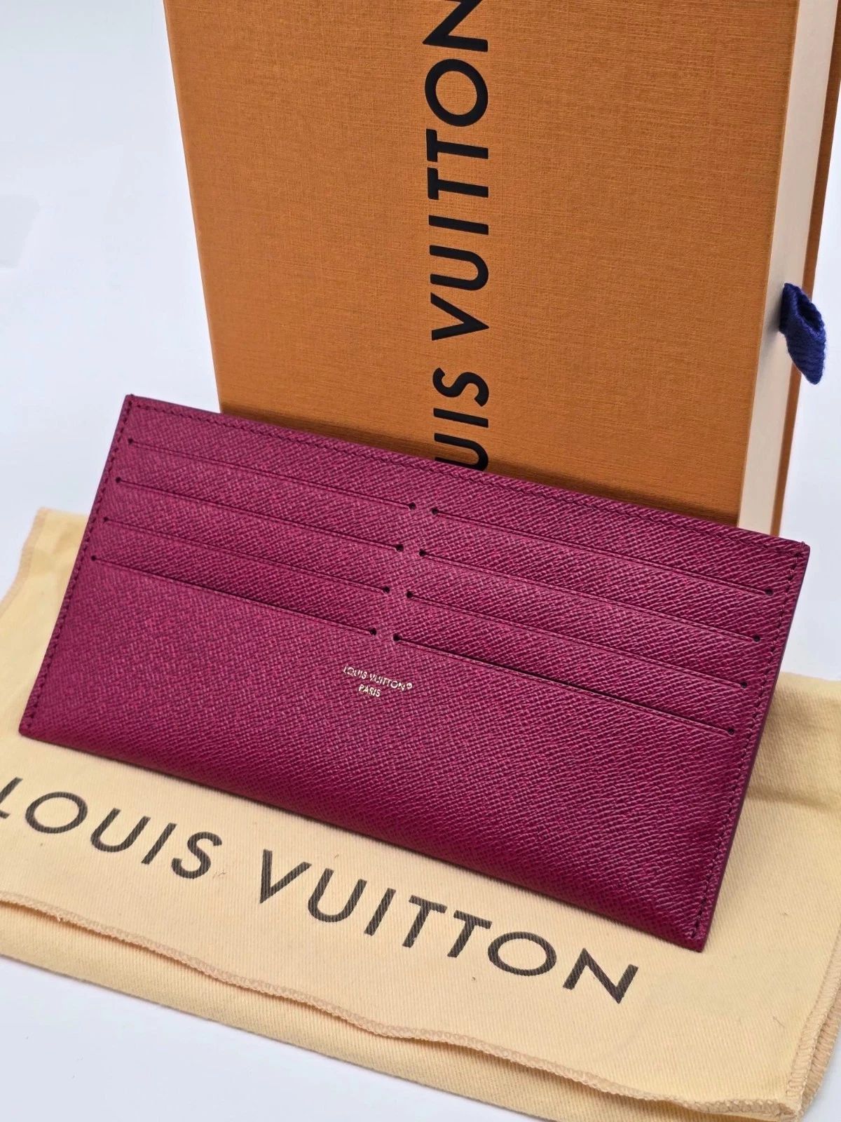Louis Vuitton Fuchsia Leather Card Holder Insert Organizer New W/Box — photo 4