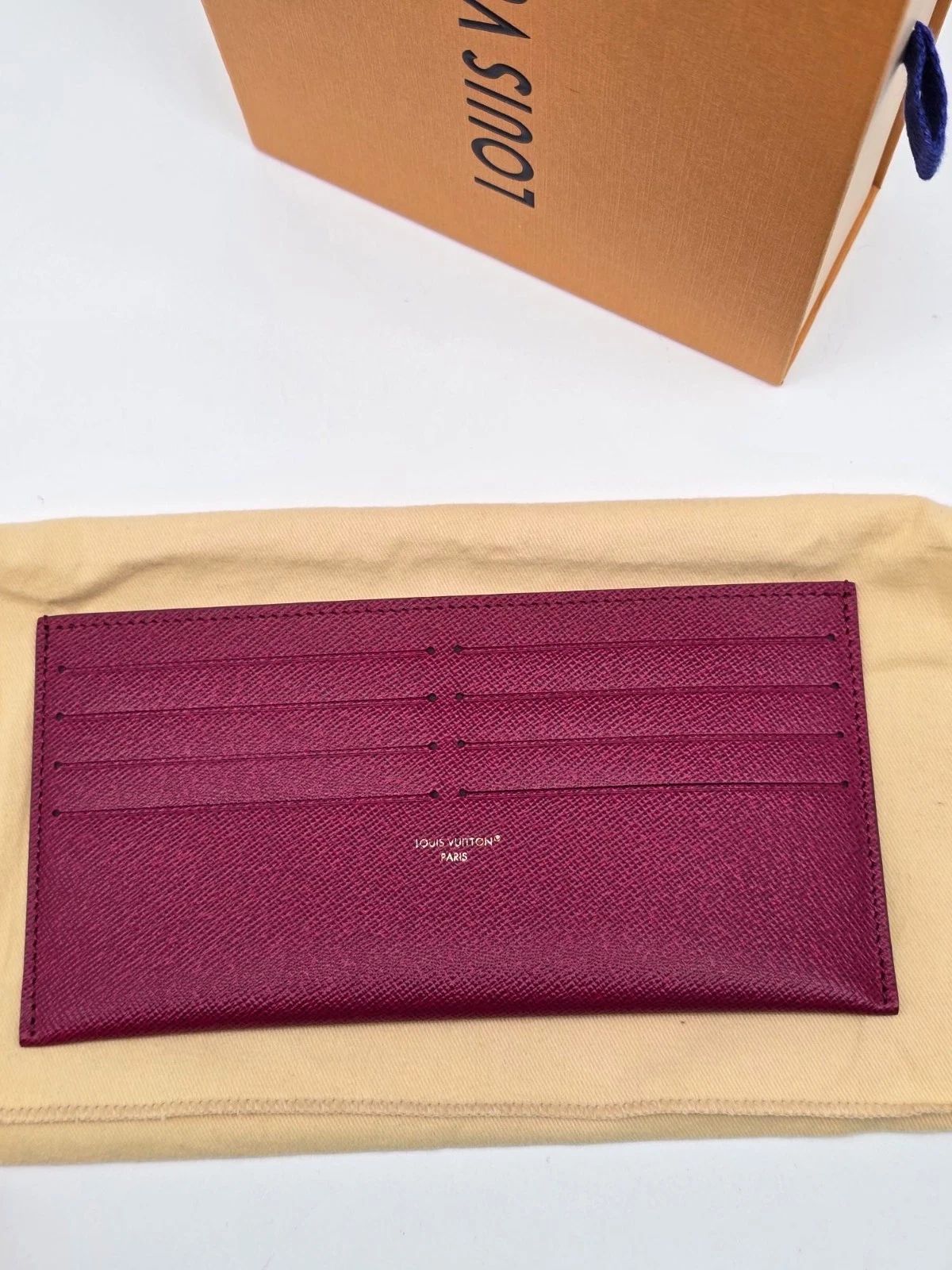 Louis Vuitton Fuchsia Leather Card Holder Insert Organizer New W/Box — photo 6