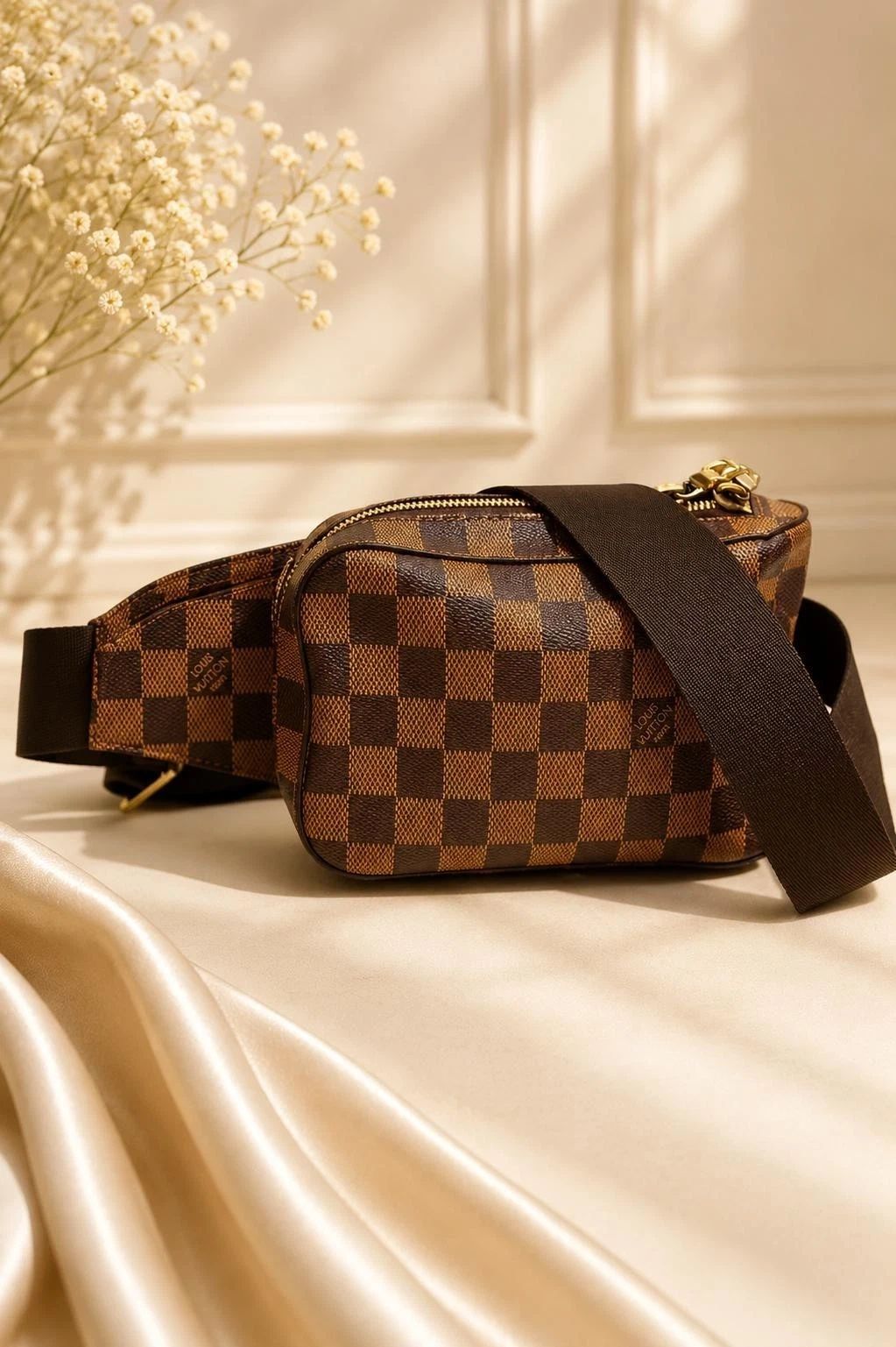Louis Vuitton Geronimos Damier Ebene Bum Bag Sling Crossbody Waist Bag